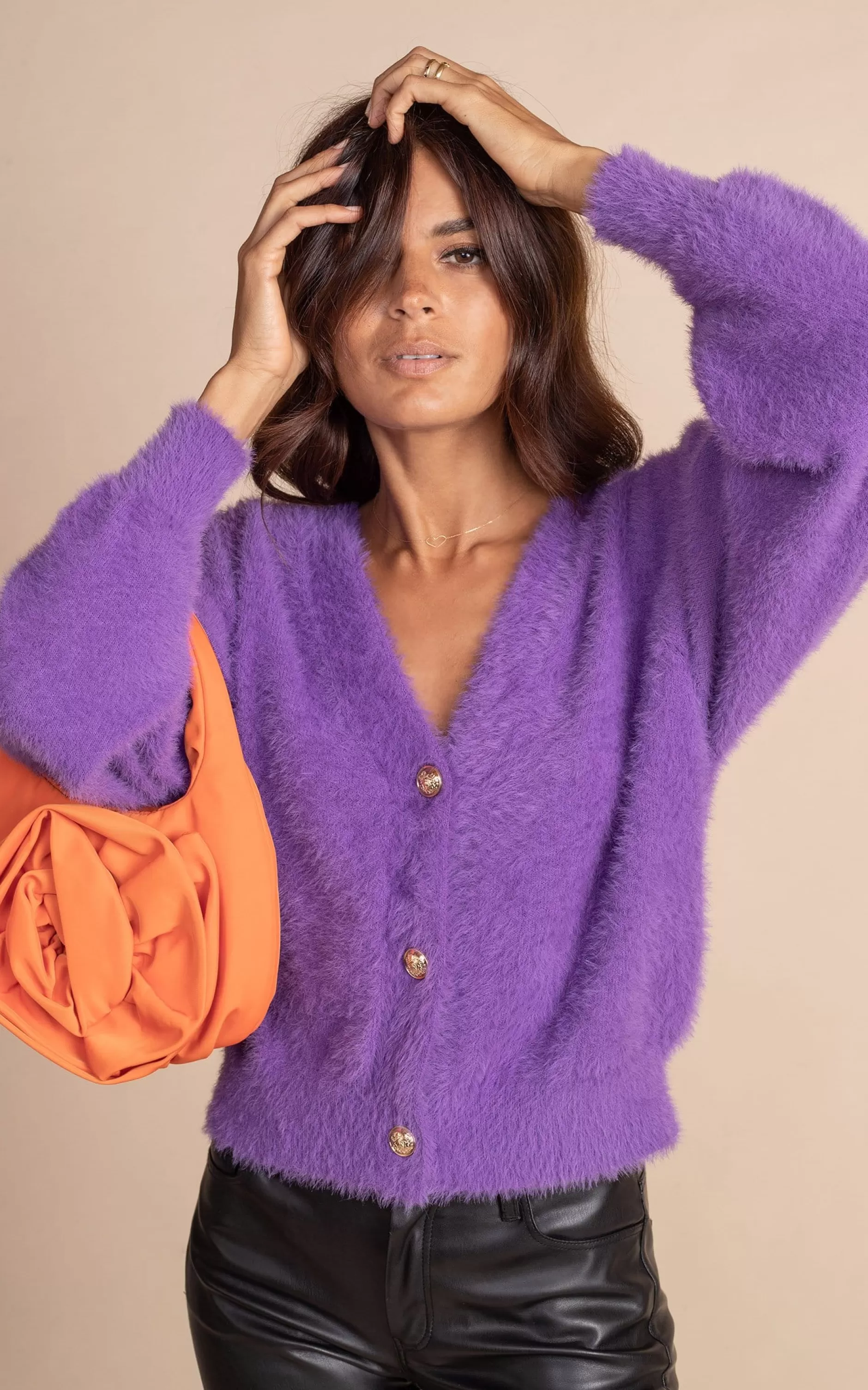 Dancing Leopard Bambino Cardigan In Indigo>Women Knitwear