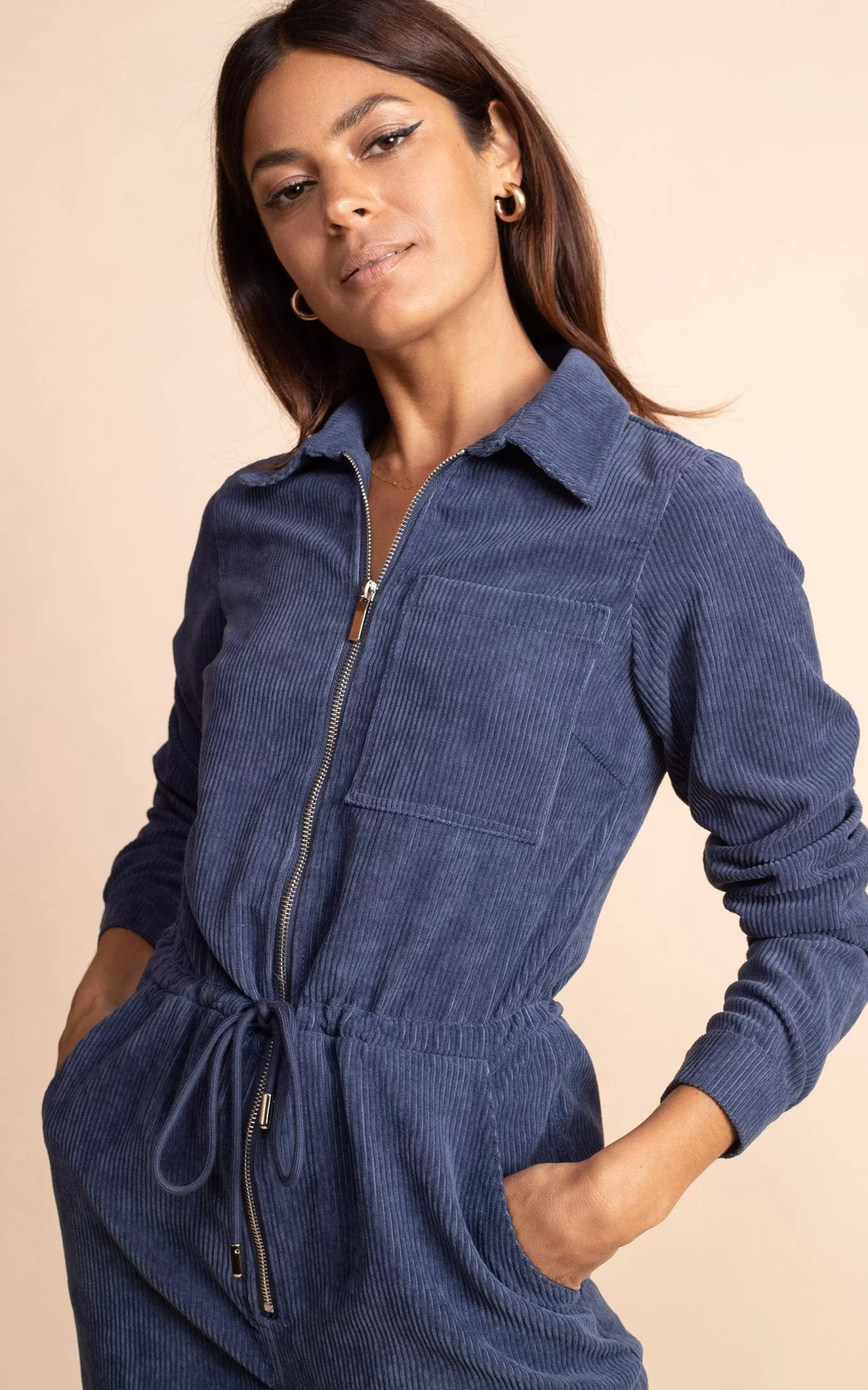 Dancing Leopard Blaze Boilersuit In Army Blue>Women Jumpsuits