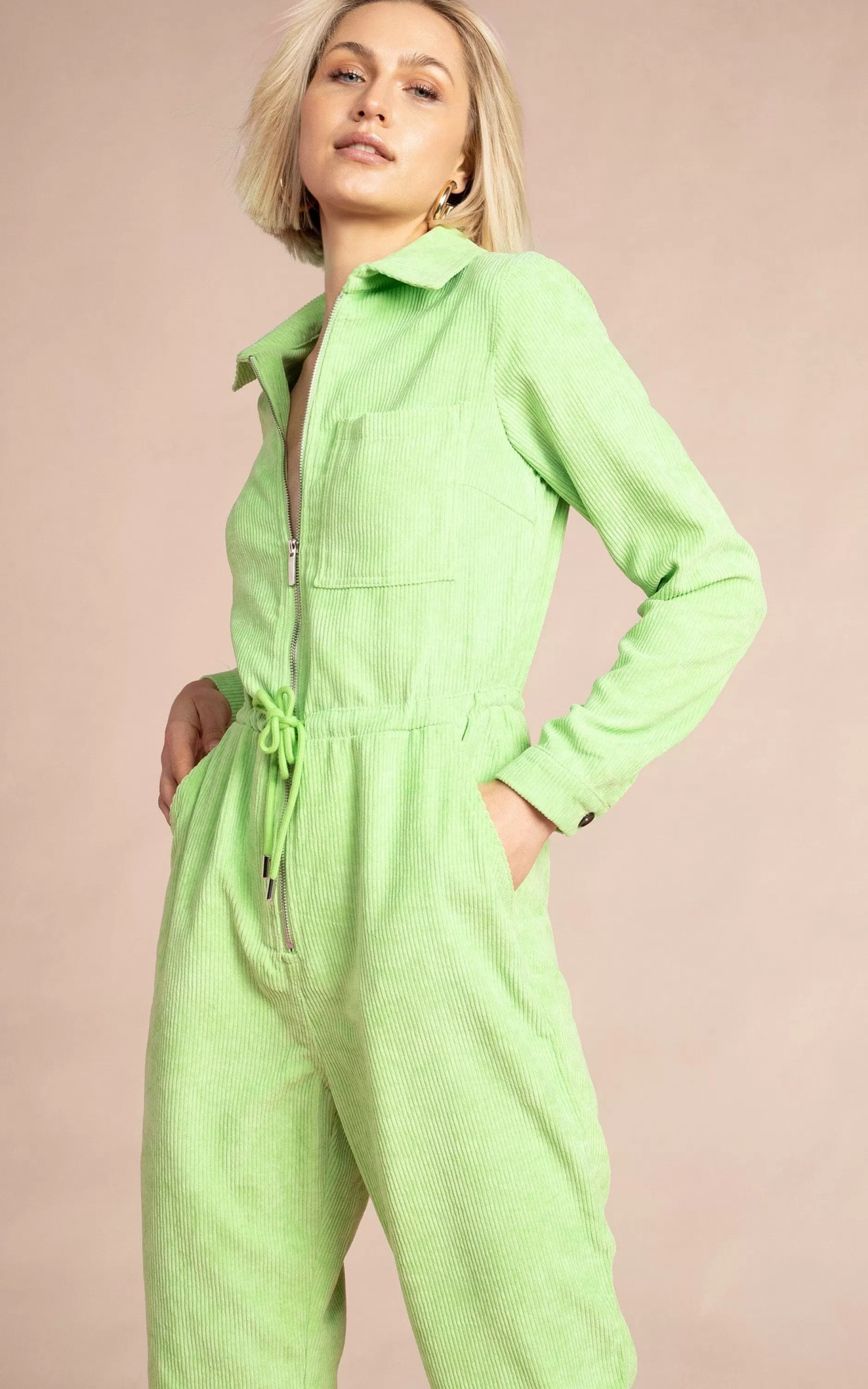 Dancing Leopard Blaze Boilersuit In Lime>Women Jumpsuits