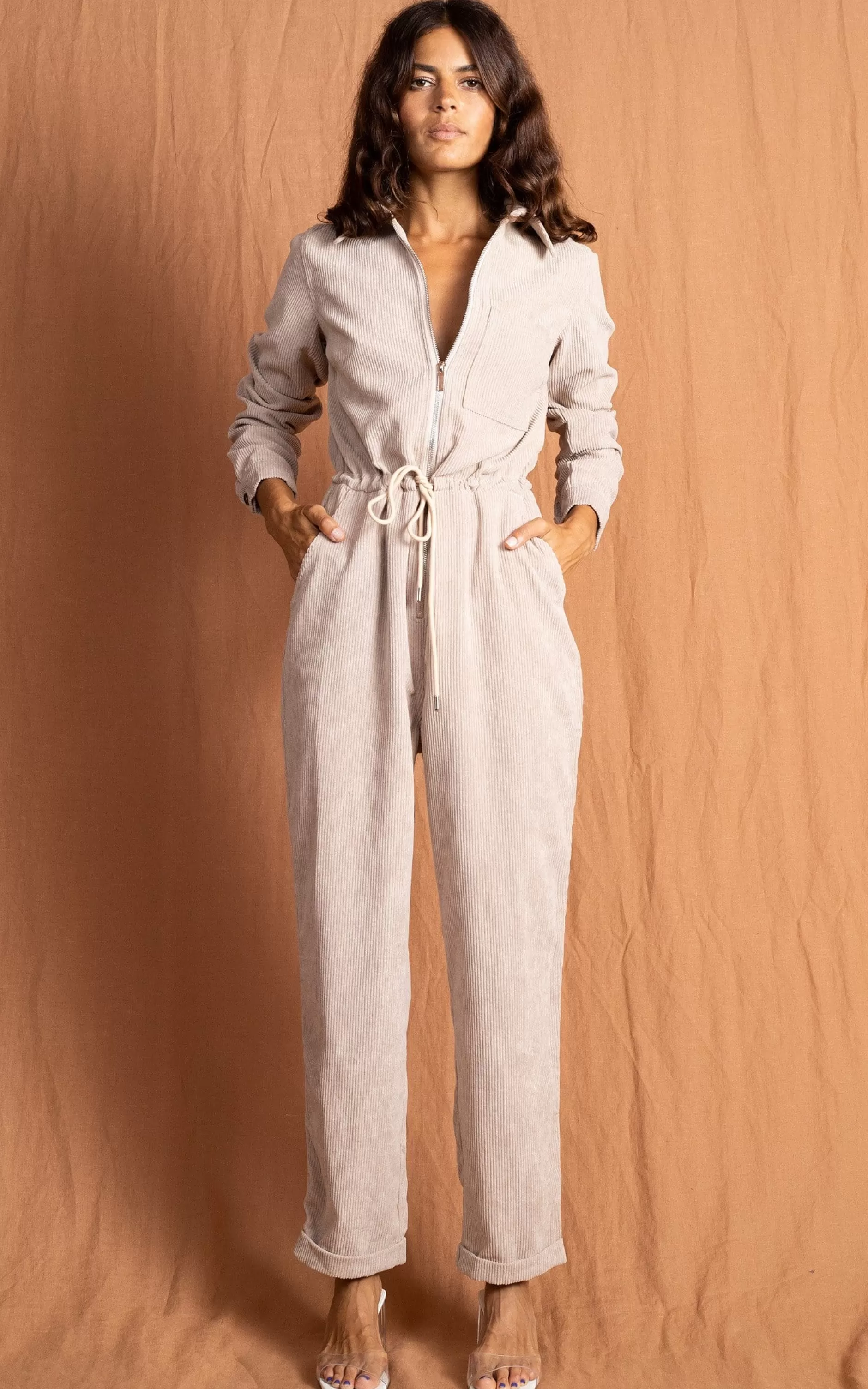 Dancing Leopard Blaze Boilersuit In Sand>Women Jumpsuits