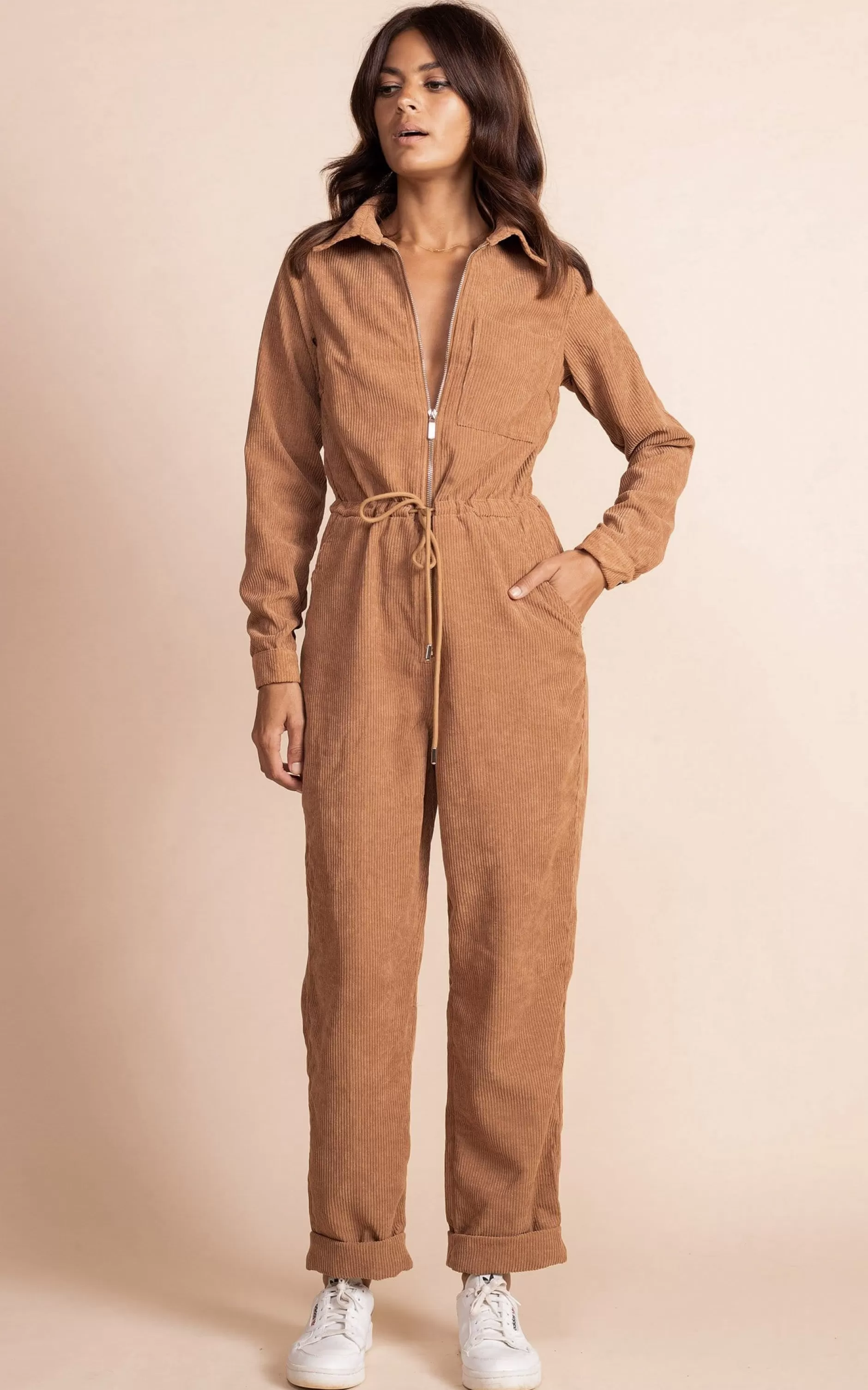 Dancing Leopard Blaze Boilersuit In Tan>Women Jumpsuits