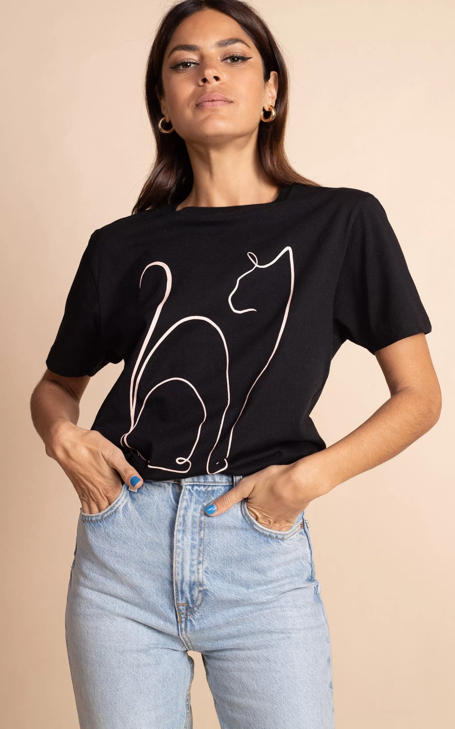 Dancing Leopard Cat Charity T-Shirt>Women Tops