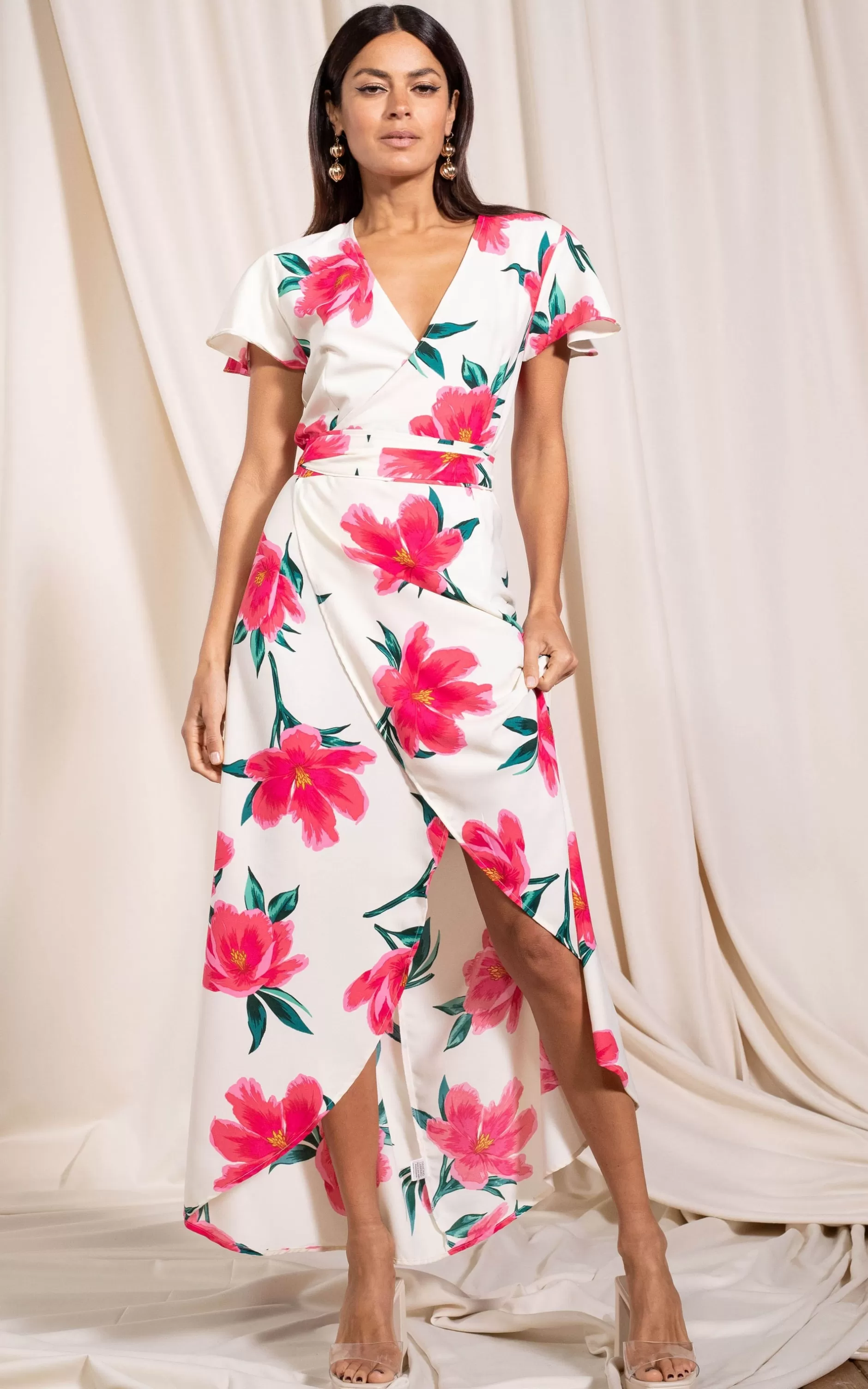 Dancing Leopard Cayenne Dress In Cream Base Tulip>Women Dresses