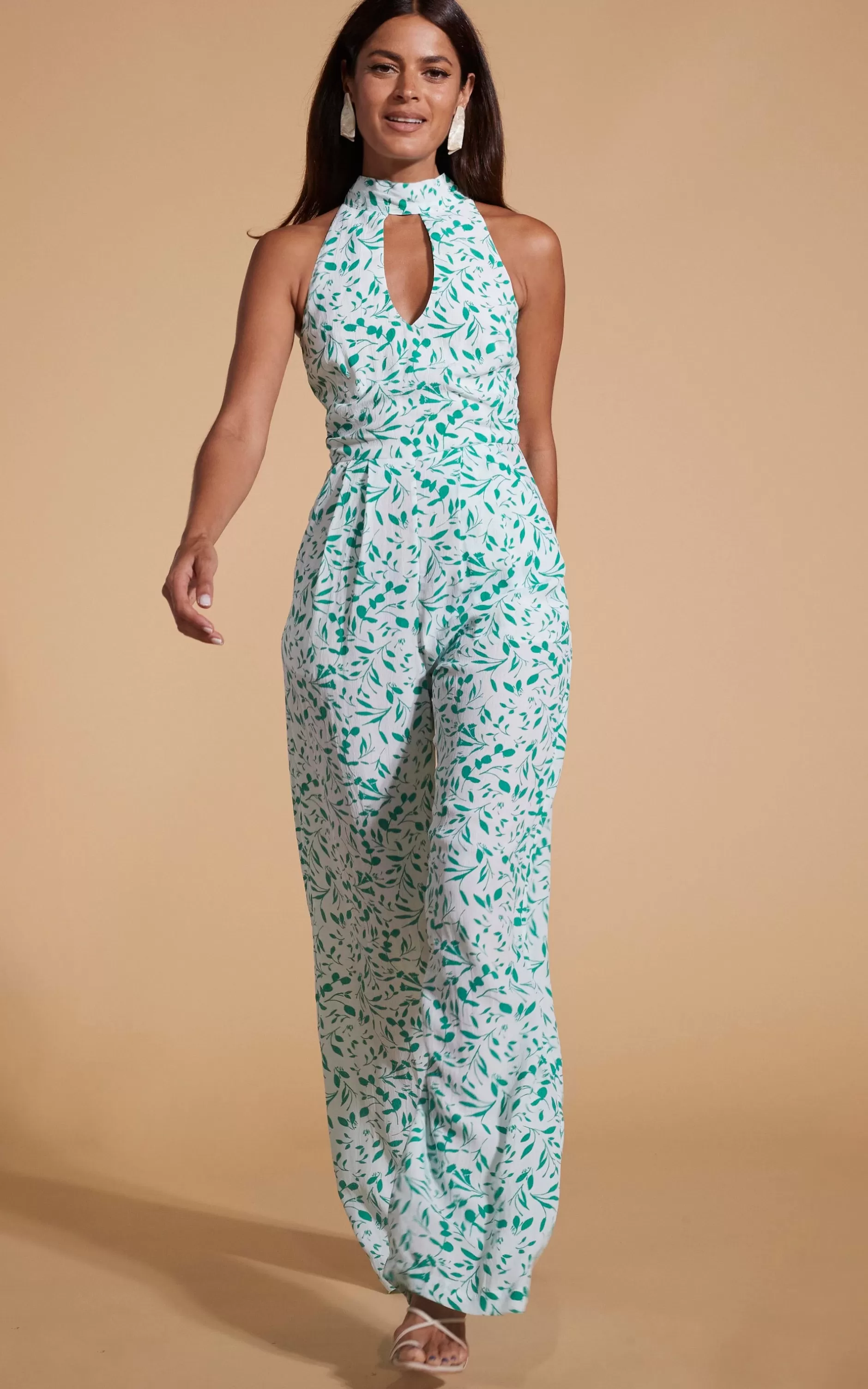 Dancing Leopard Cypress Jumpsuit In Green Leaf>Women Jumpsuits