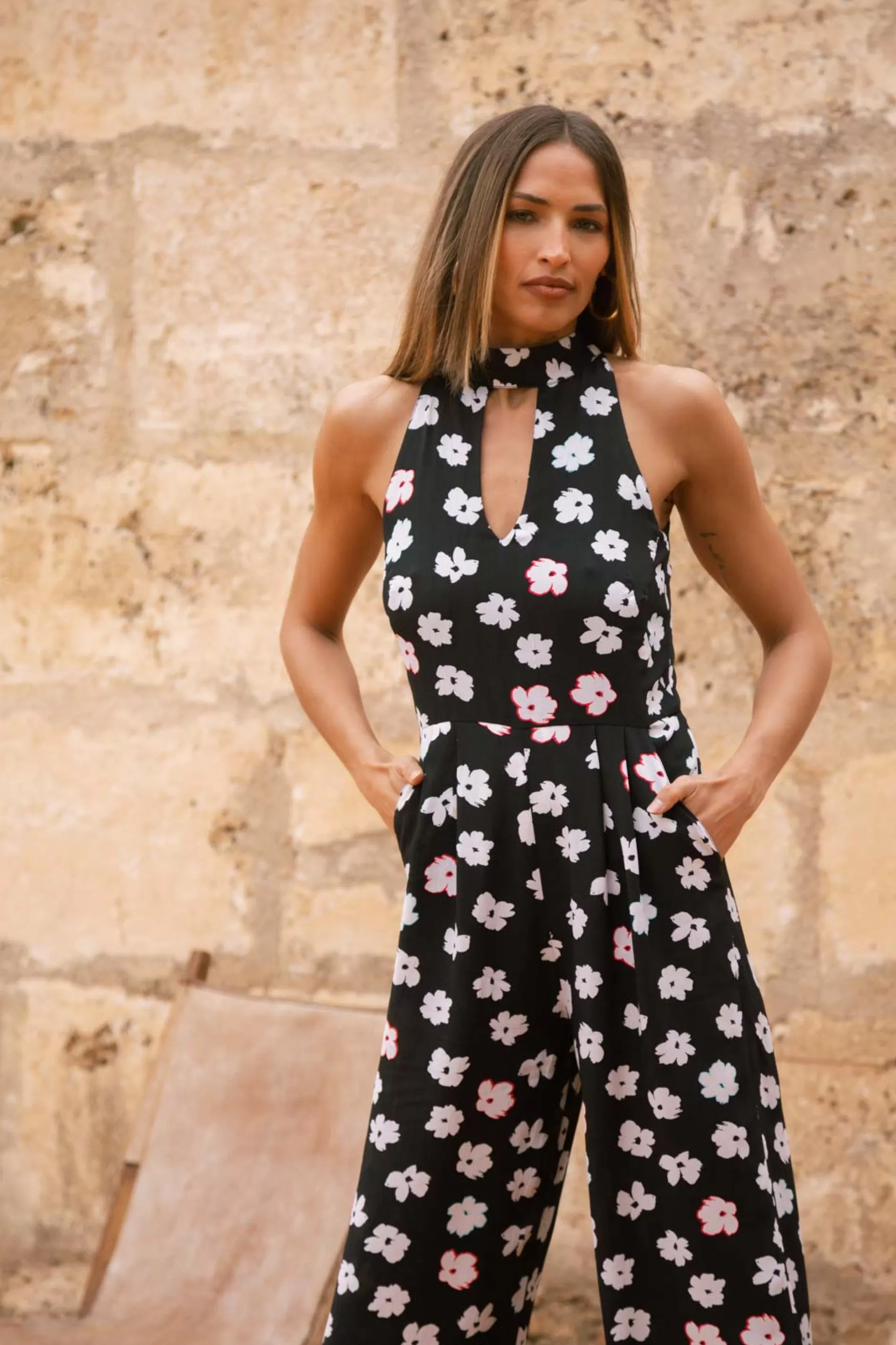Dancing Leopard Cypress Jumpsuit In Mono Daisy>Women Jumpsuits