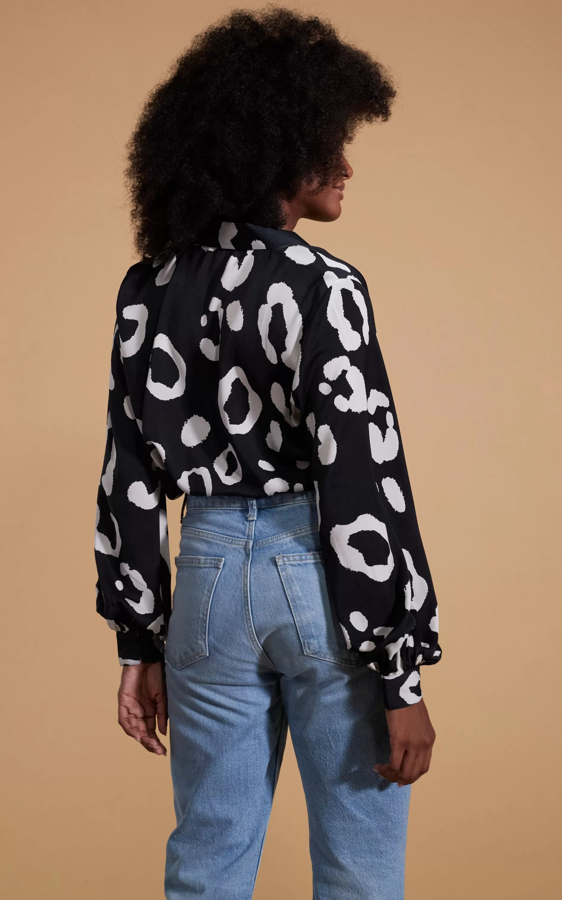 Dancing Leopard Dixie Balloon Sleeve Shirt In Oversized Mono Leopard>Women Shirts