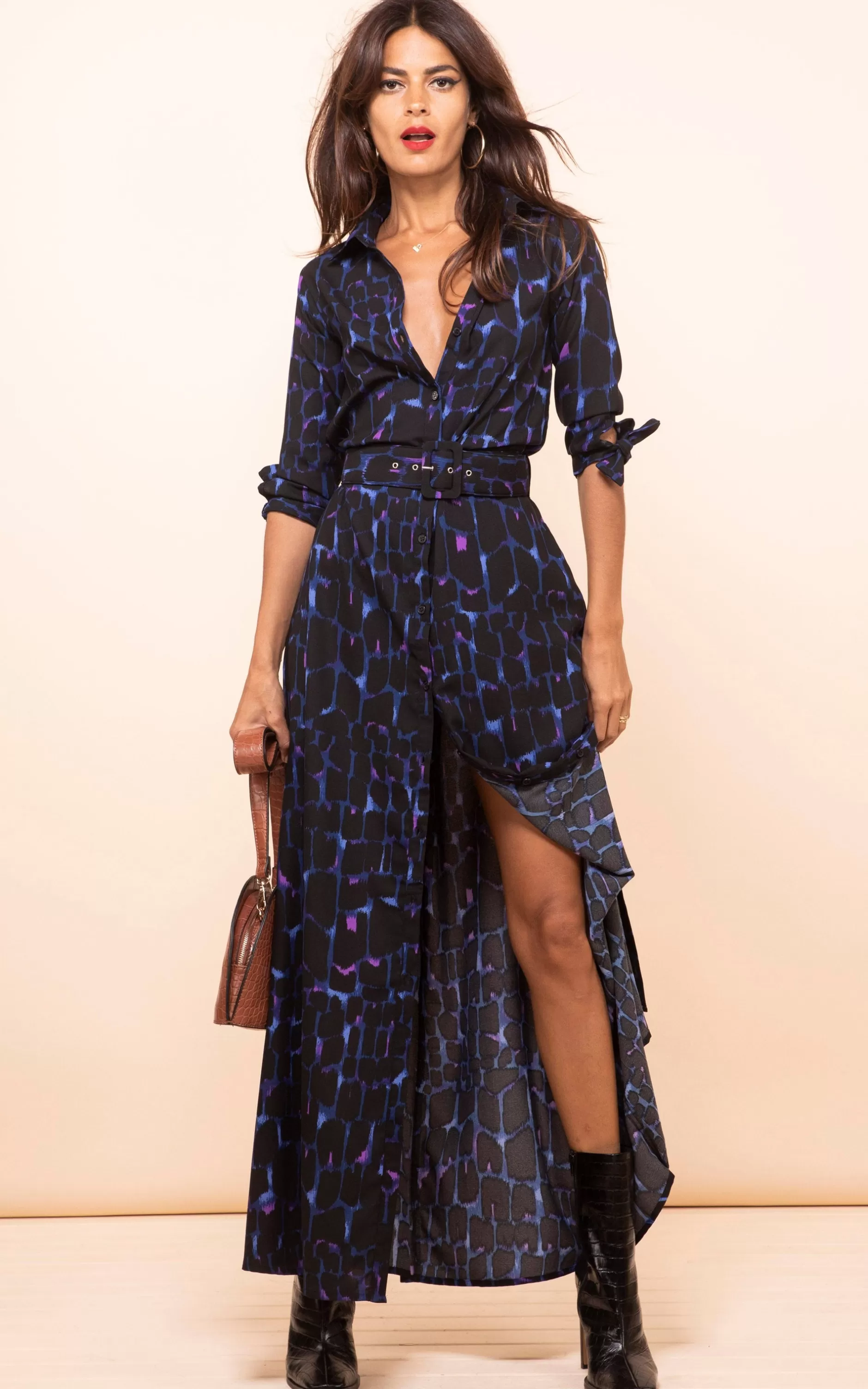 Dancing Leopard Dove Dress Blue Alligator>Women Dresses
