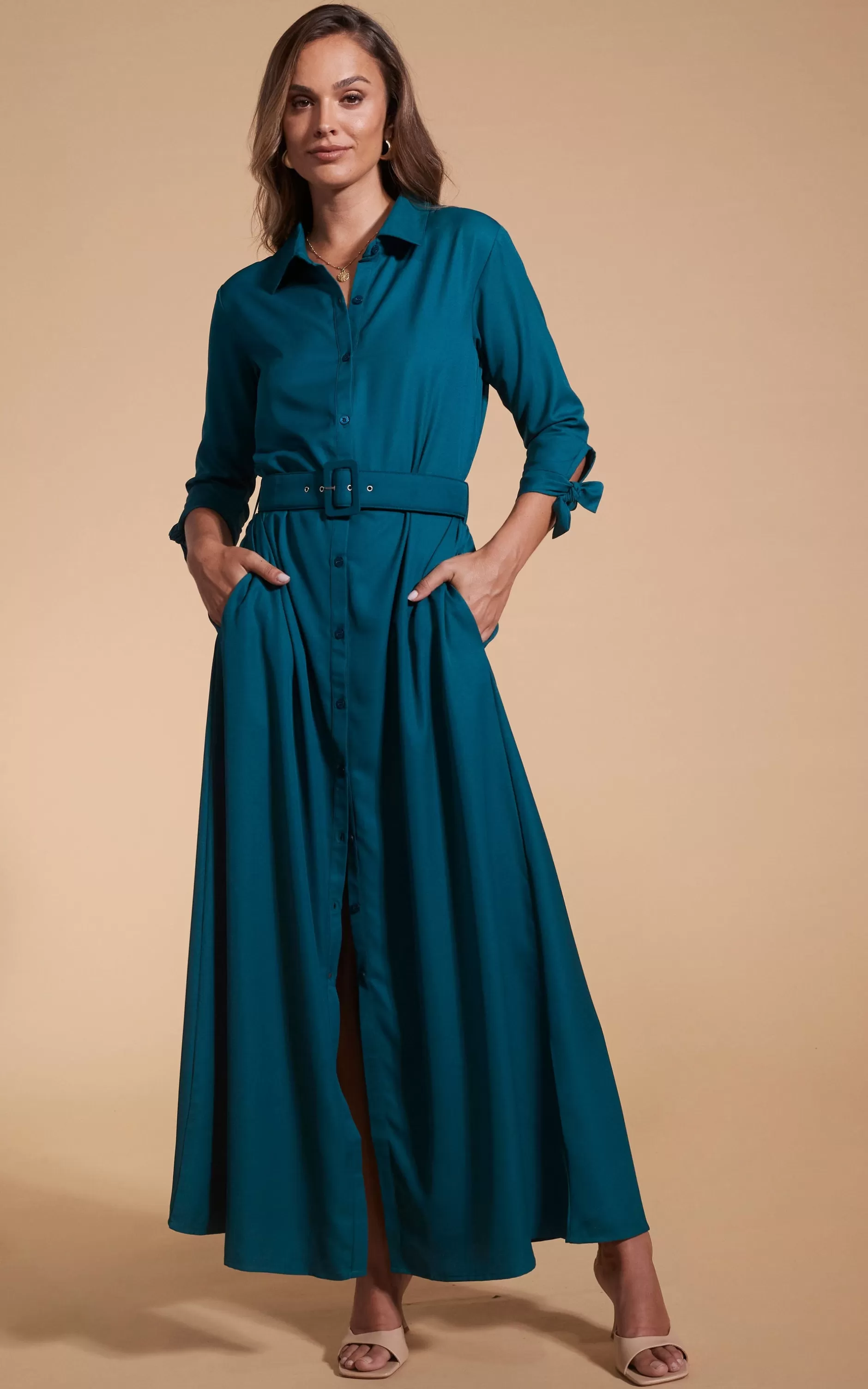 Dancing Leopard Dove Dress In Pine Green>Women Dresses