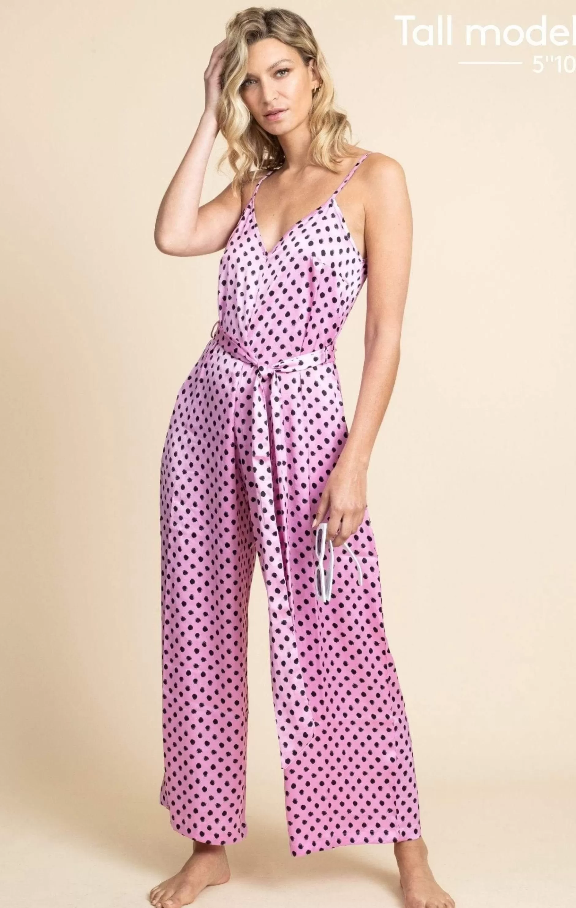 Dancing Leopard Gabriella Jumpsuit In Pink Polka Dot>Women Jumpsuits