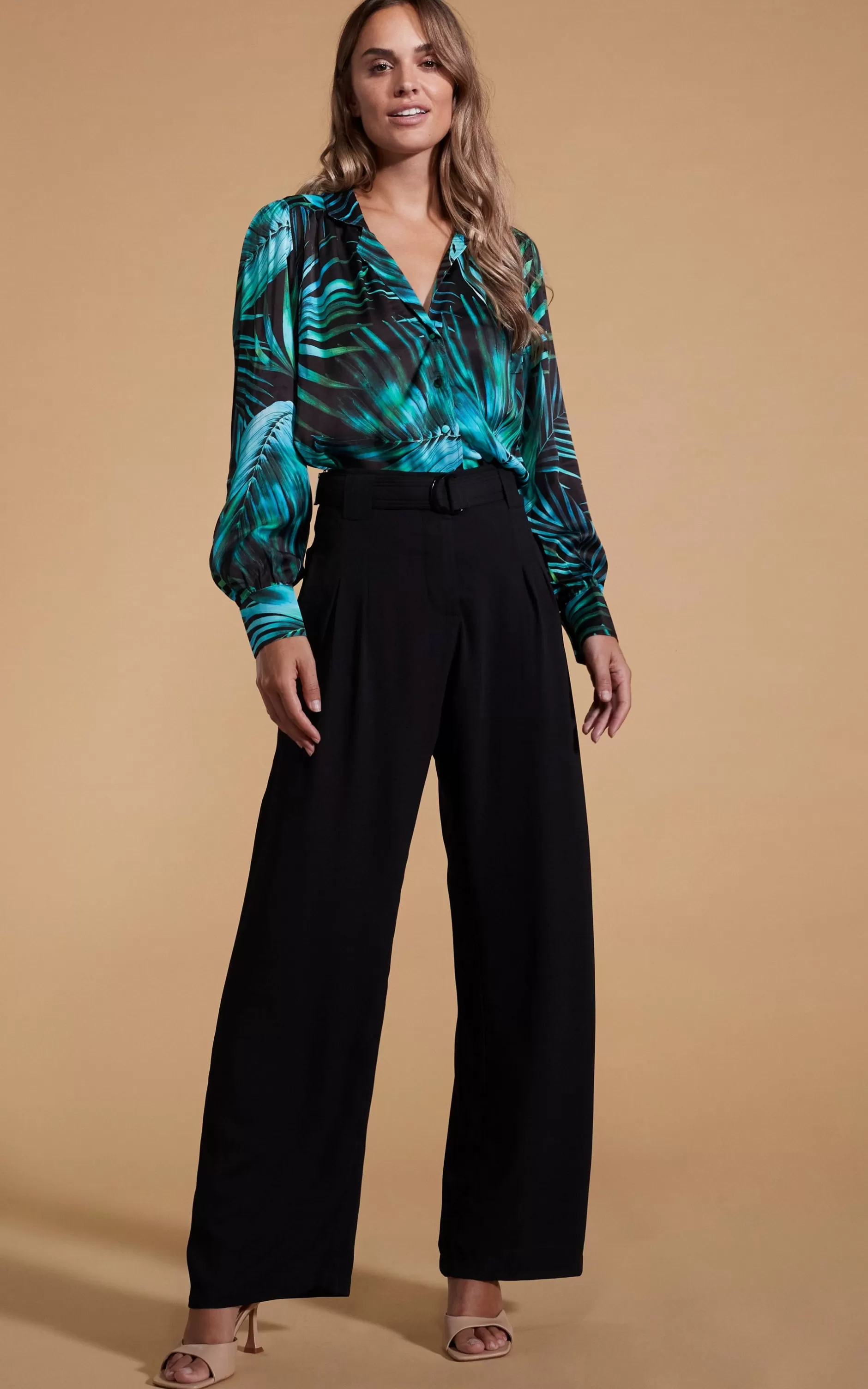 Dancing Leopard Halo Dominic Shirt In Green Palm>Women Shirts