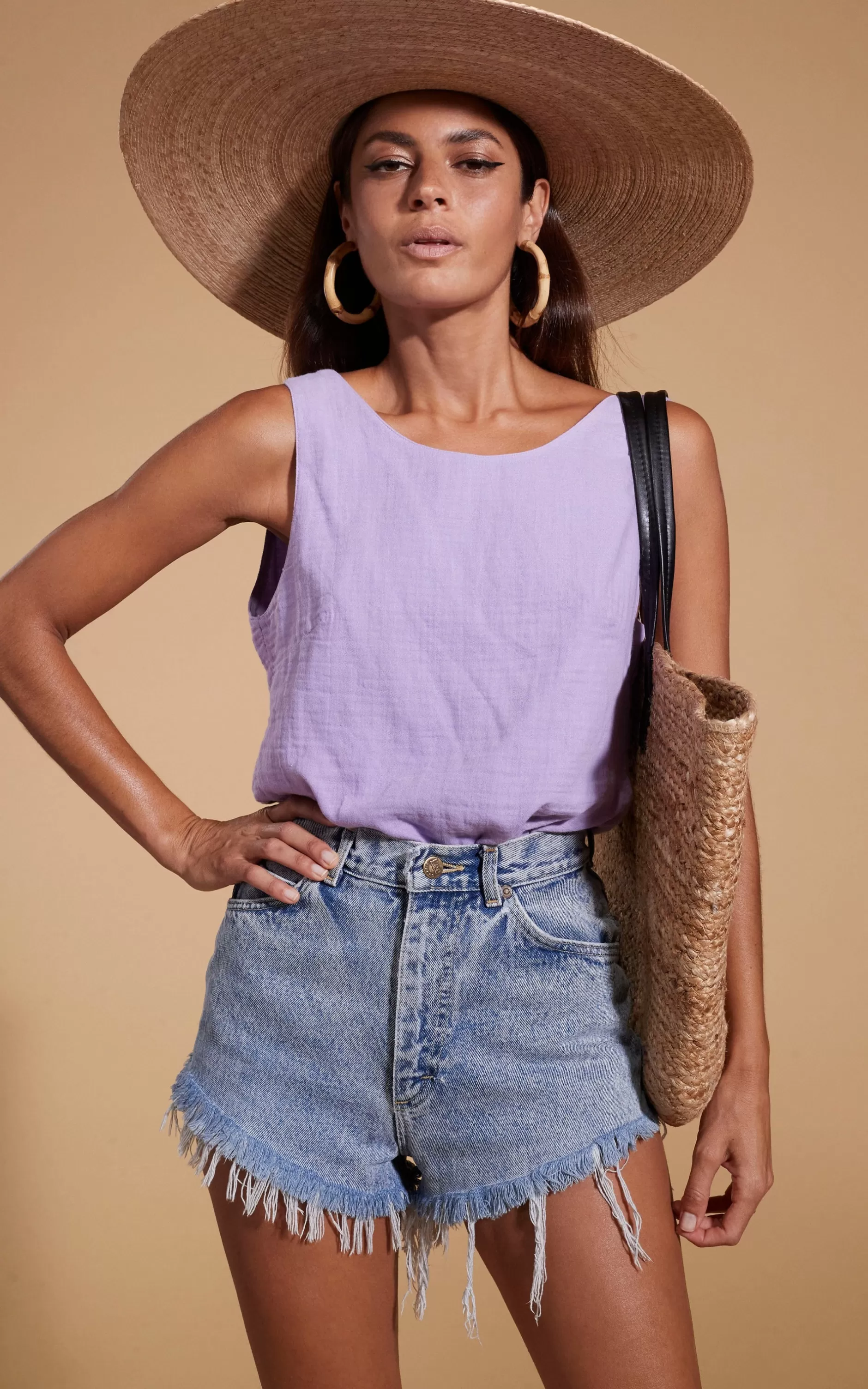 Dancing Leopard Halo Guava Twist Top In Lilac>Women Tops