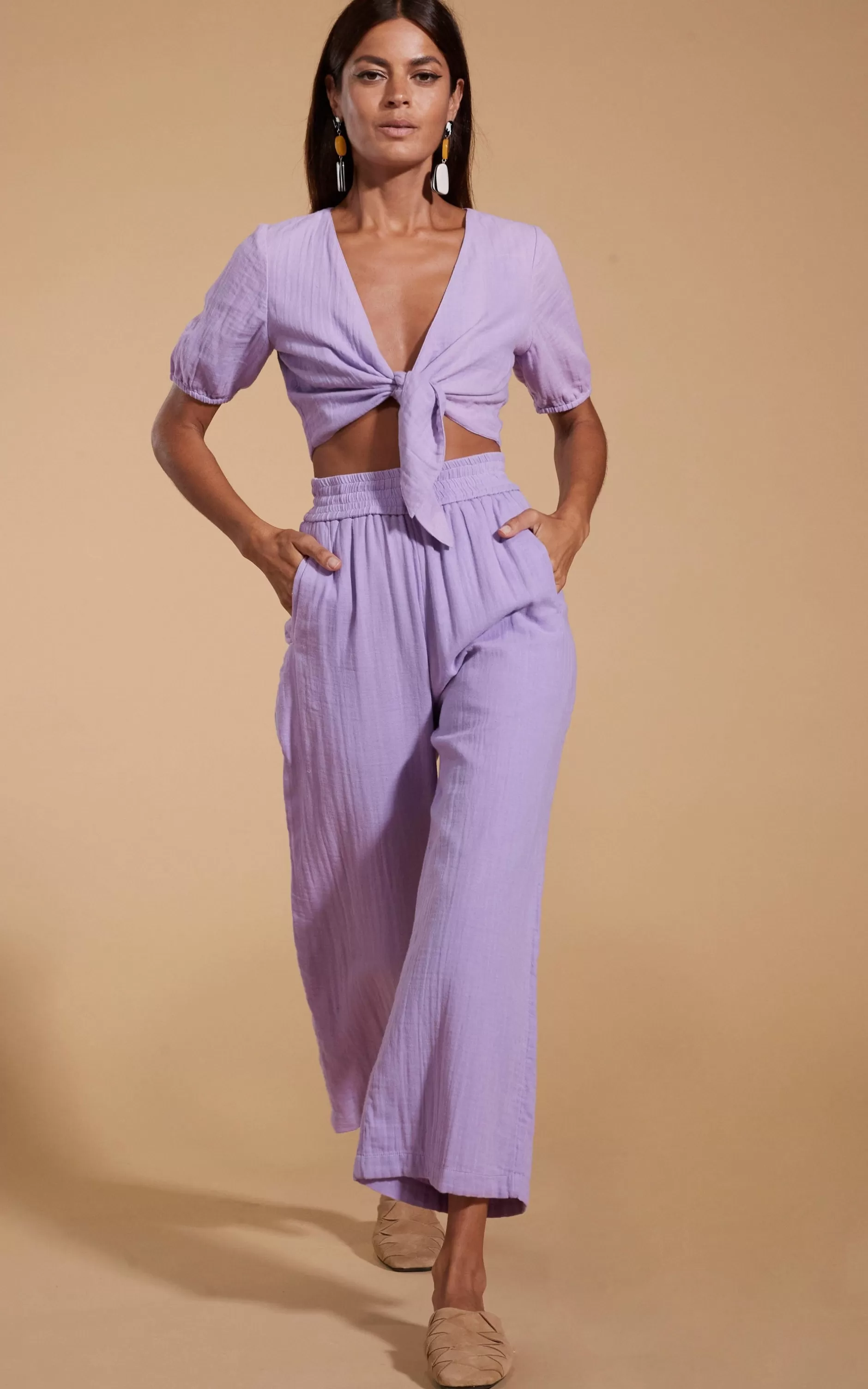 Dancing Leopard Halo Tahiti Trousers In Lilac>Women Trousers