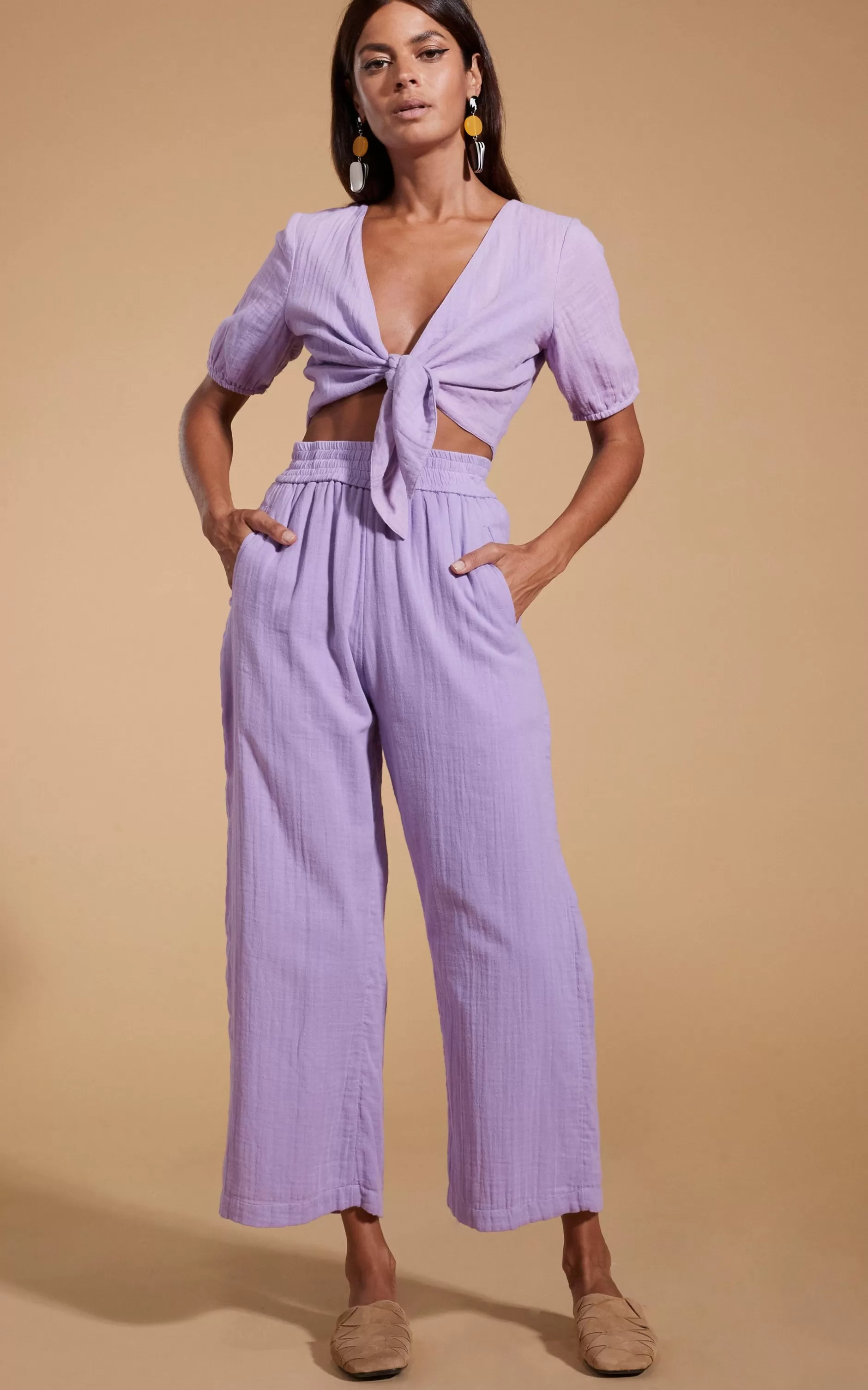 Dancing Leopard Halo Tahiti Trousers In Lilac>Women Trousers