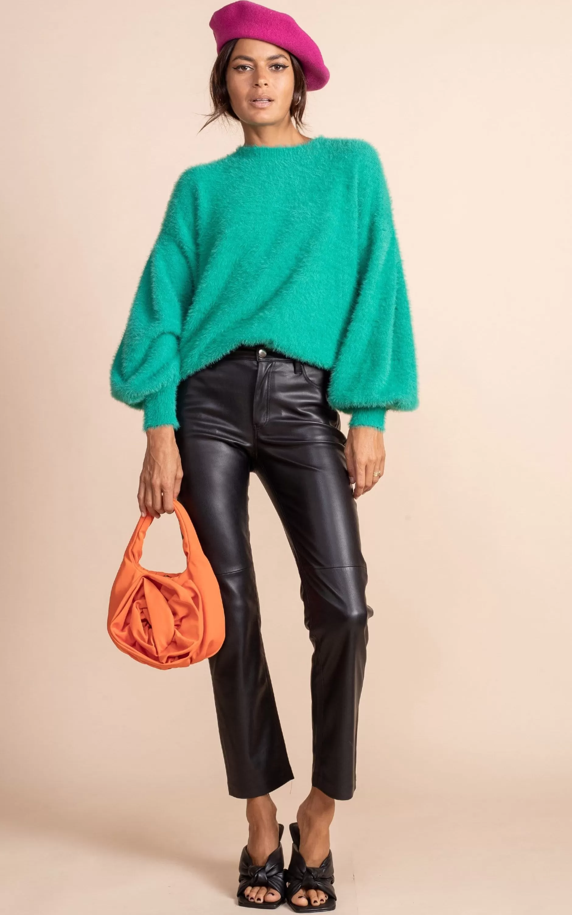 Dancing Leopard Honey Jumper In Vivid Green>Women Knitwear