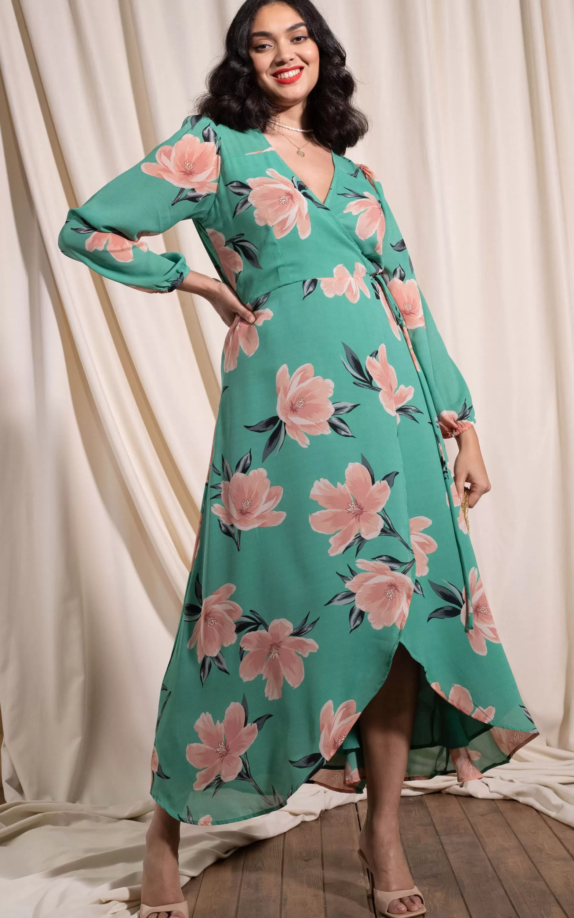 Dancing Leopard Jagger Dress In Sage Base Tulip>Women Dresses