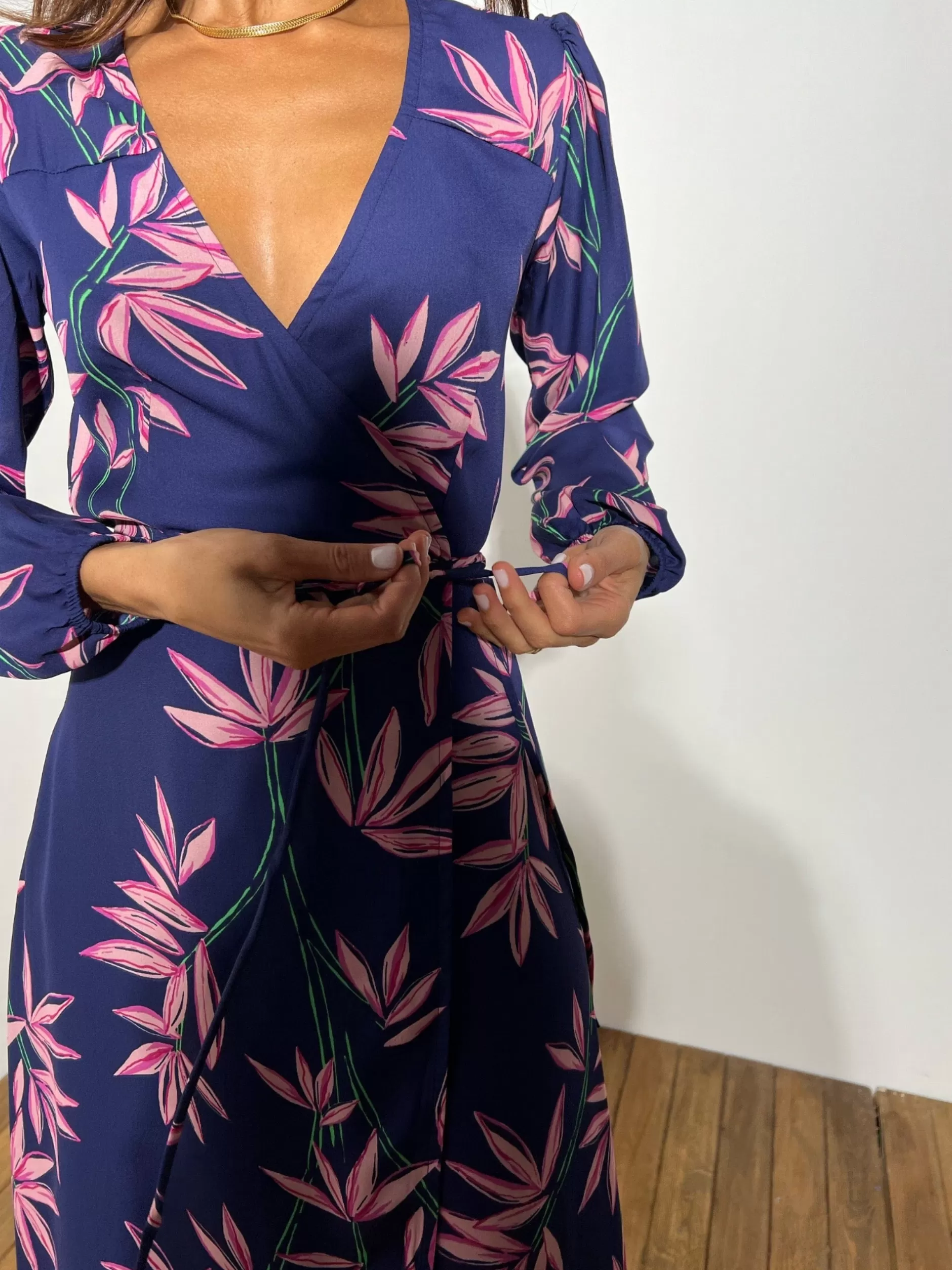 Dancing Leopard Jagger Maxi Dress In Bamboo Navy Base>Women Dresses