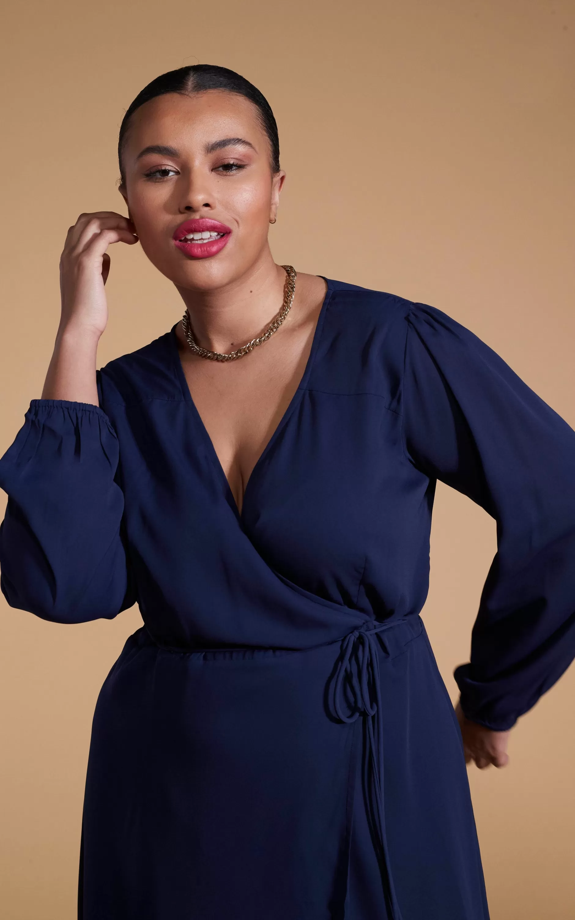 Dancing Leopard Jagger Maxi Dress In Navy-Extended Sizing>Women Dresses