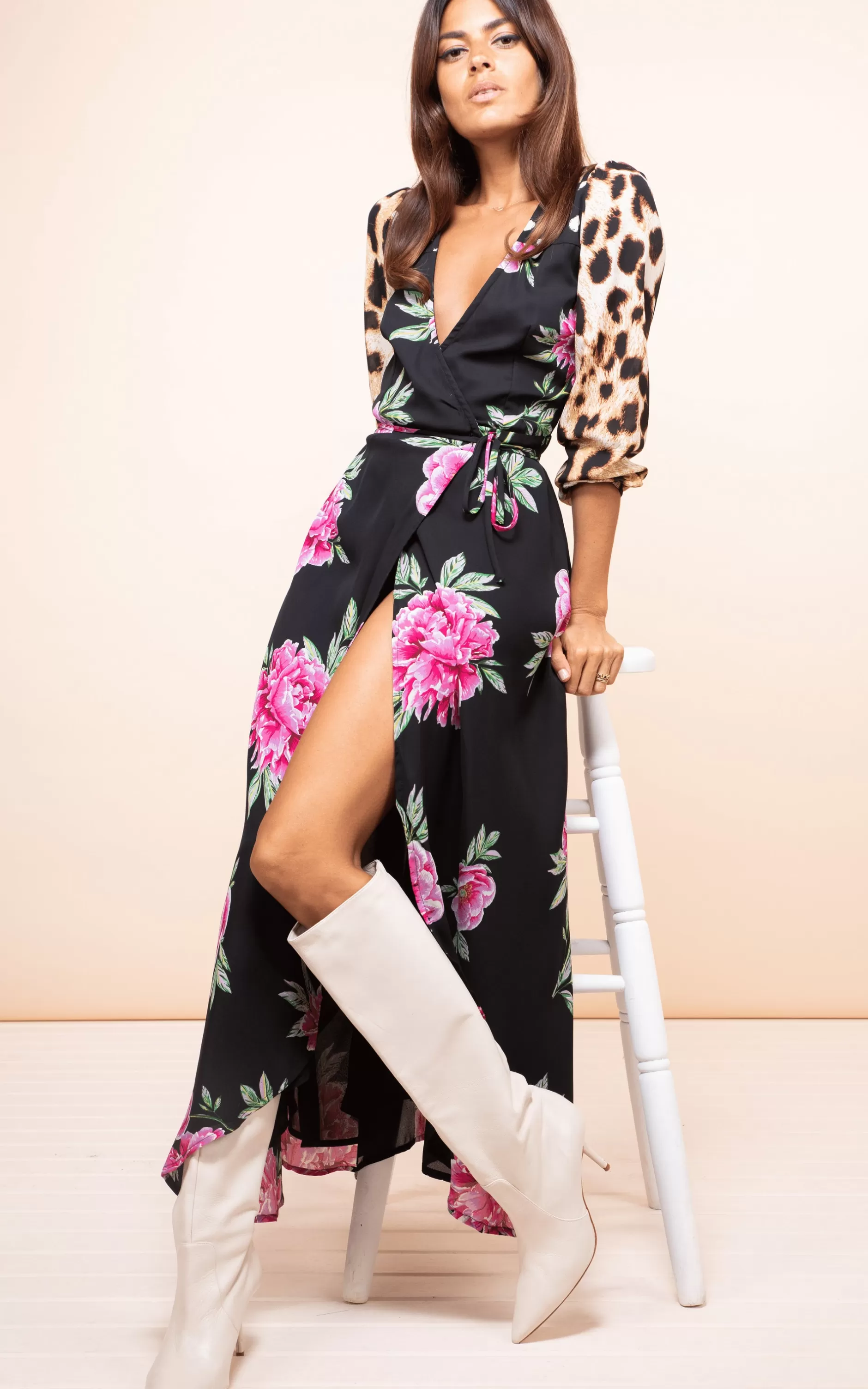 Dancing Leopard Jagger Maxi Dress In Print Mix>Women Dresses