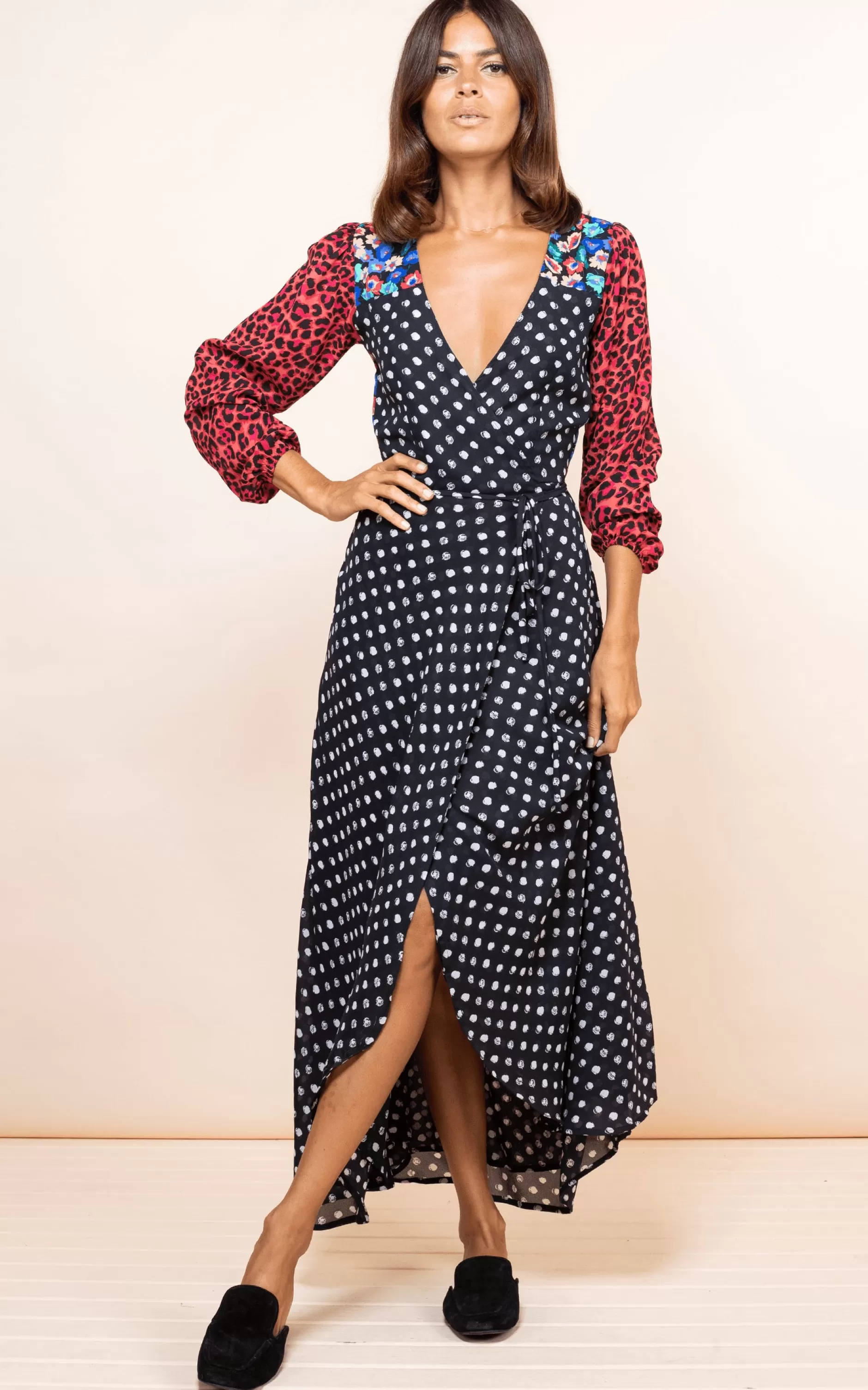 Dancing Leopard Jagger Maxi Dress In Red Polka Dot>Women Dresses