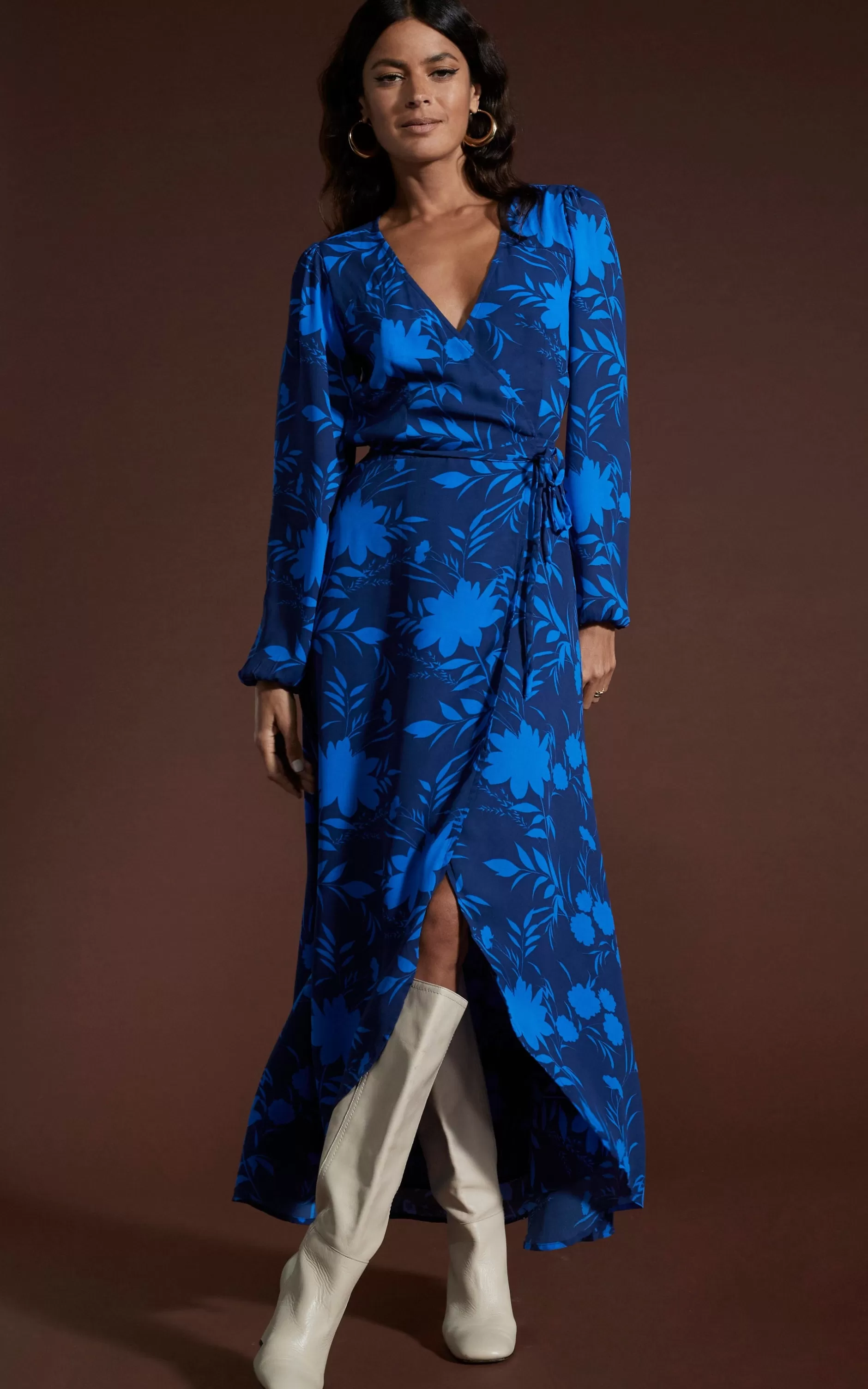 Dancing Leopard Jagger Maxi Dress In Silhouette Dark Blue>Women Dresses