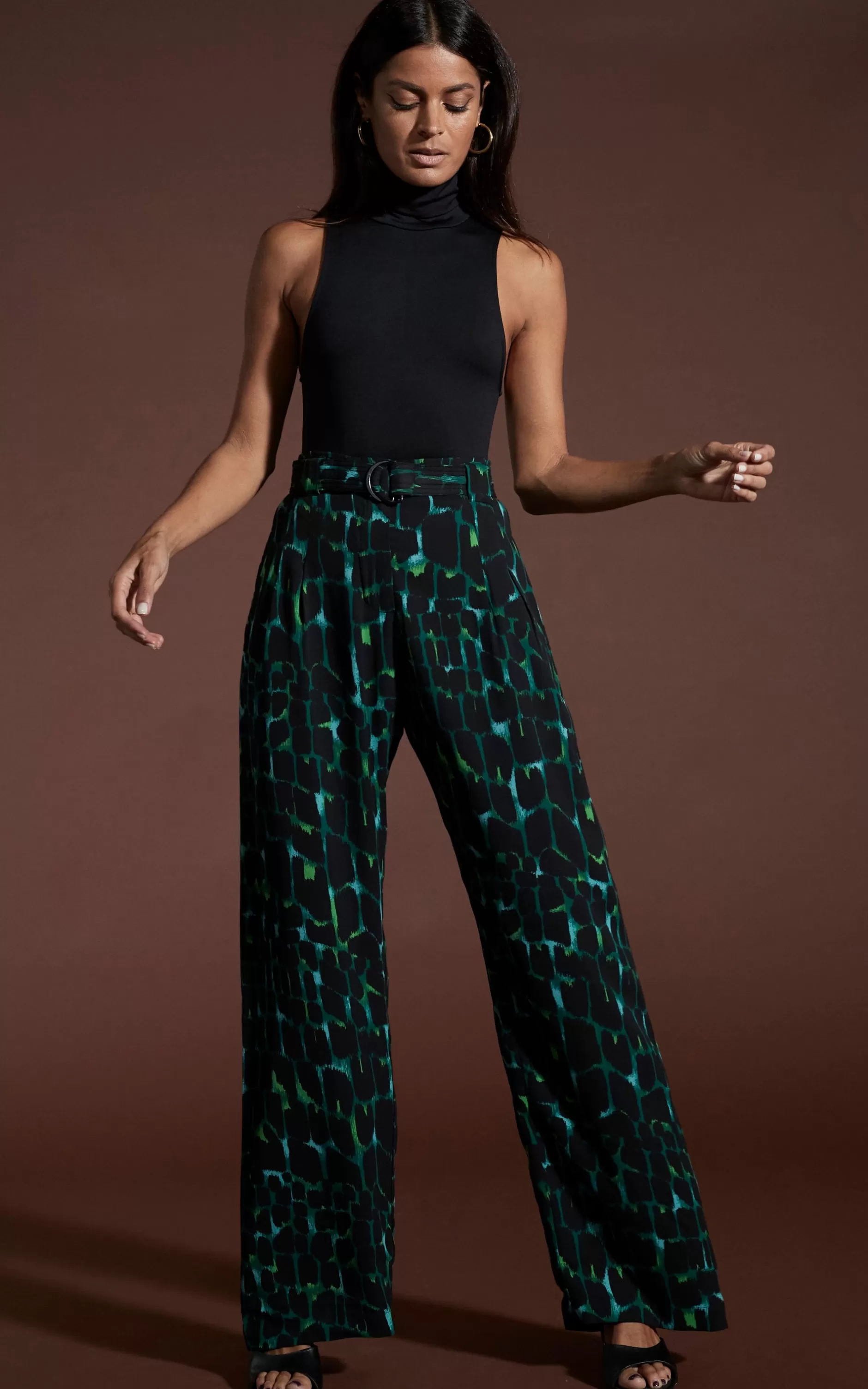 Dancing Leopard Jesse Trousers In Green Alligator>Women Trousers