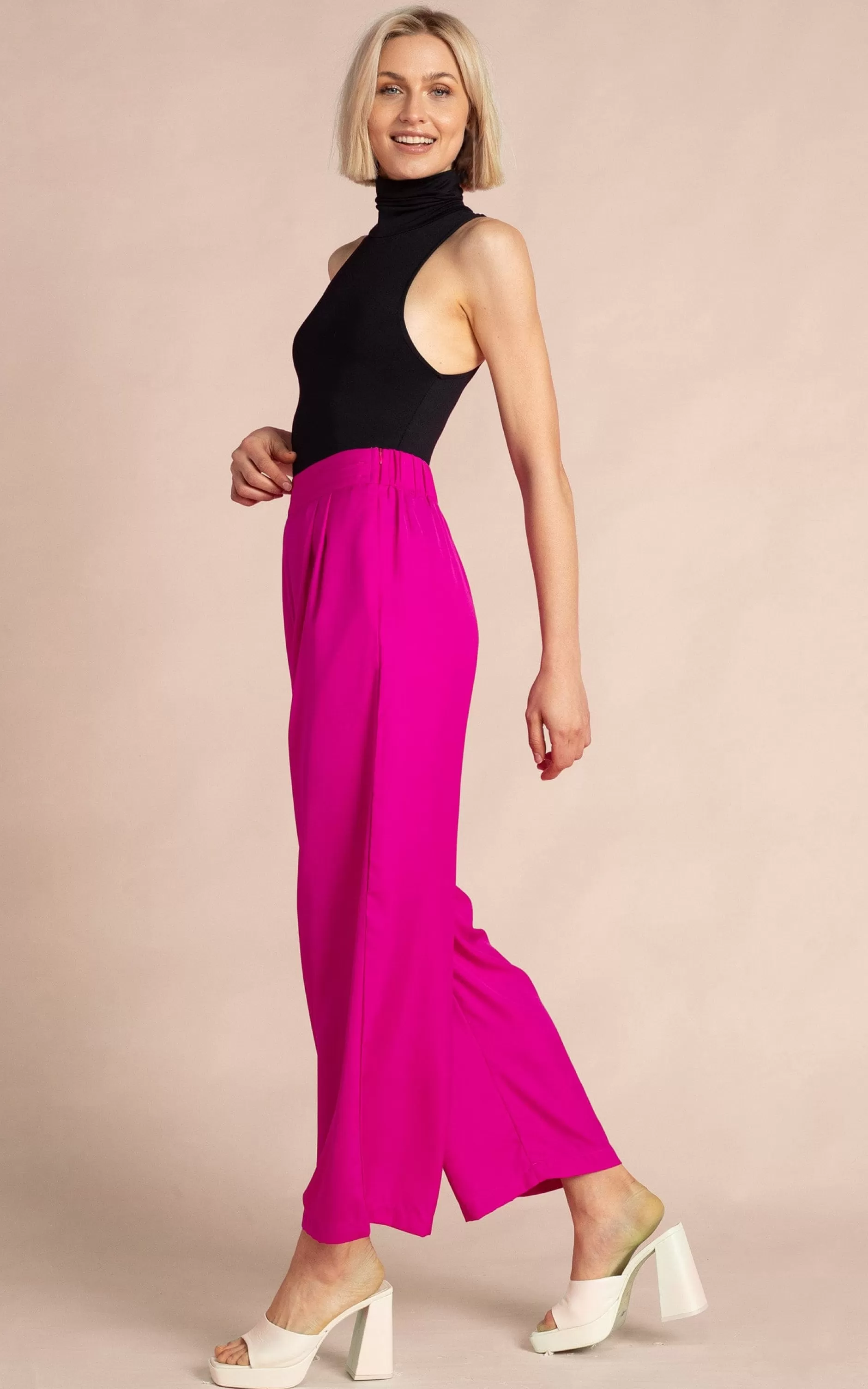 Dancing Leopard Joey Palazzo Trousers In Magenta>Women Trousers