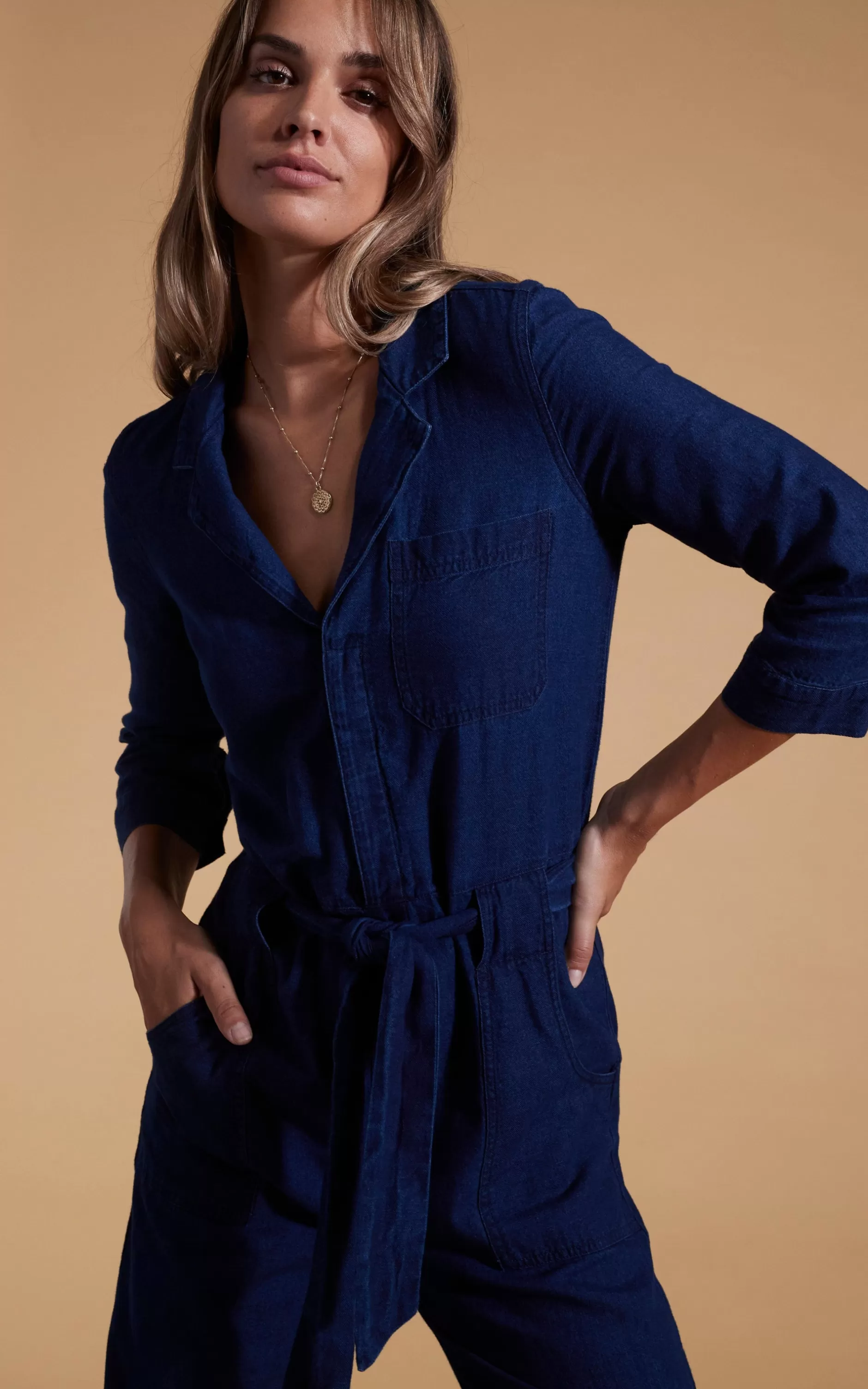 Dancing Leopard Juno Jumpsuit In Denim Blue>Women Jumpsuits
