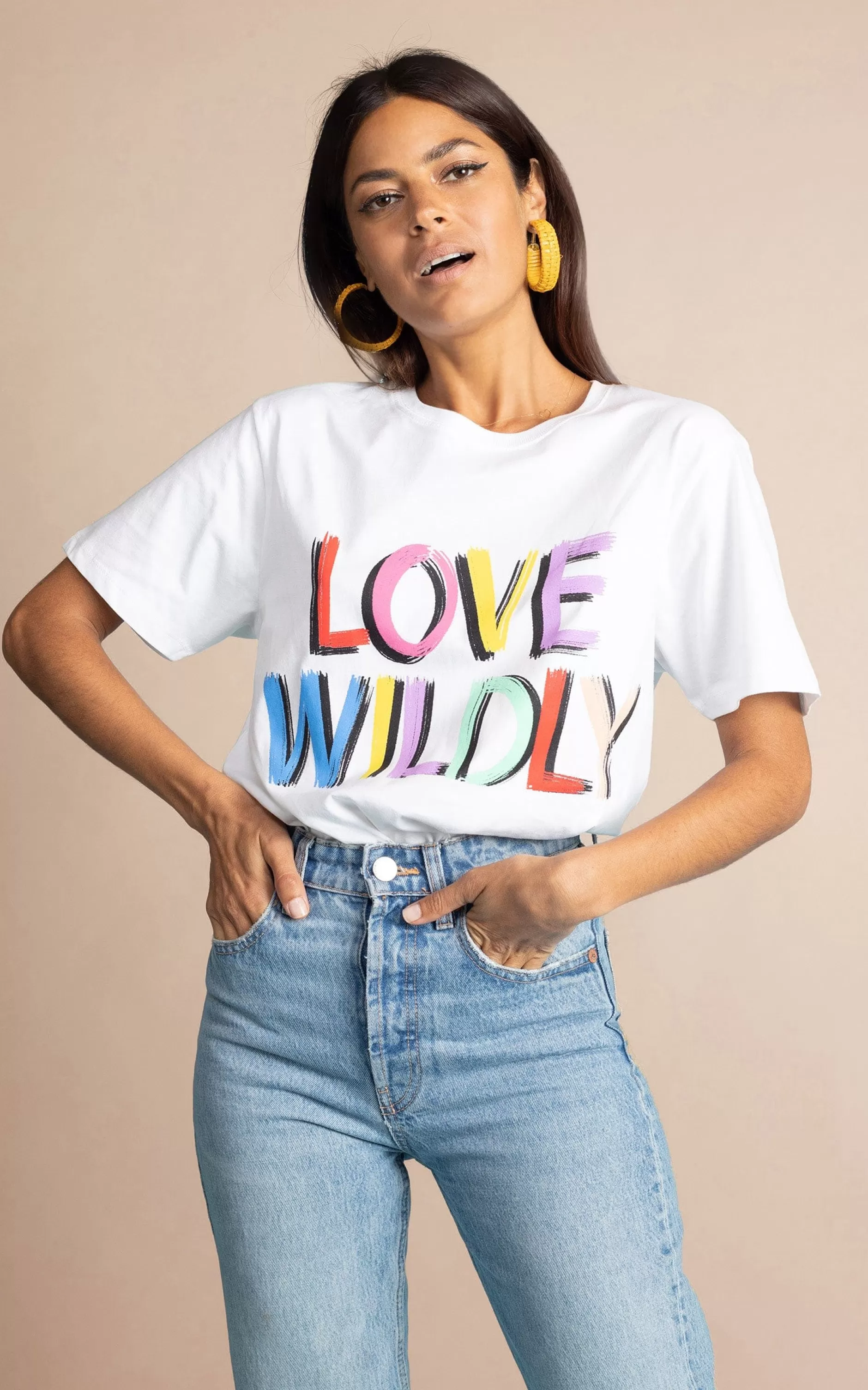 Dancing Leopard Love Wildly Charity T-Shirt For Shelter>Women Tops
