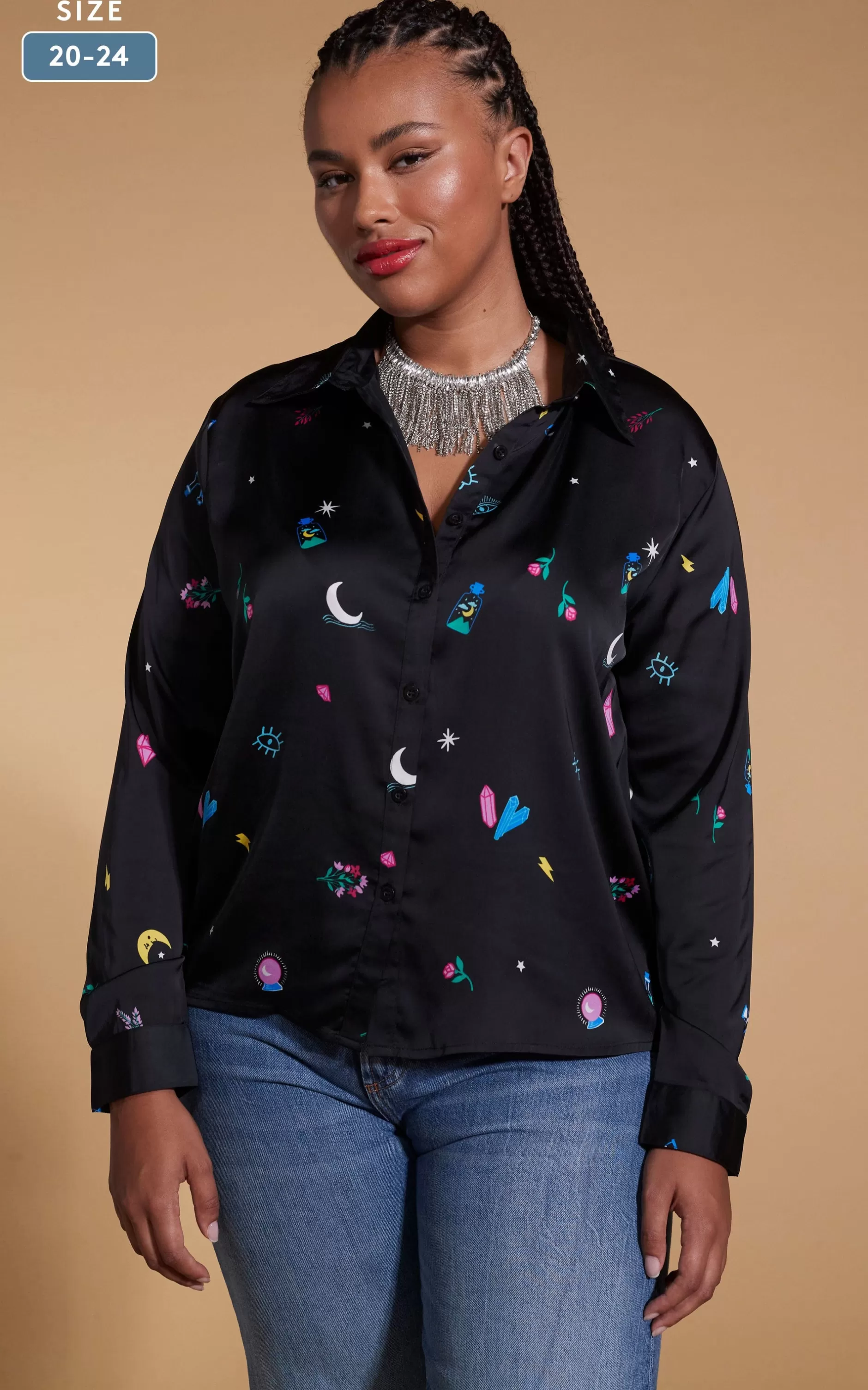 Dancing Leopard Nevada Shirt In Mystic Ditzy- Extended Sizing>Women Shirts