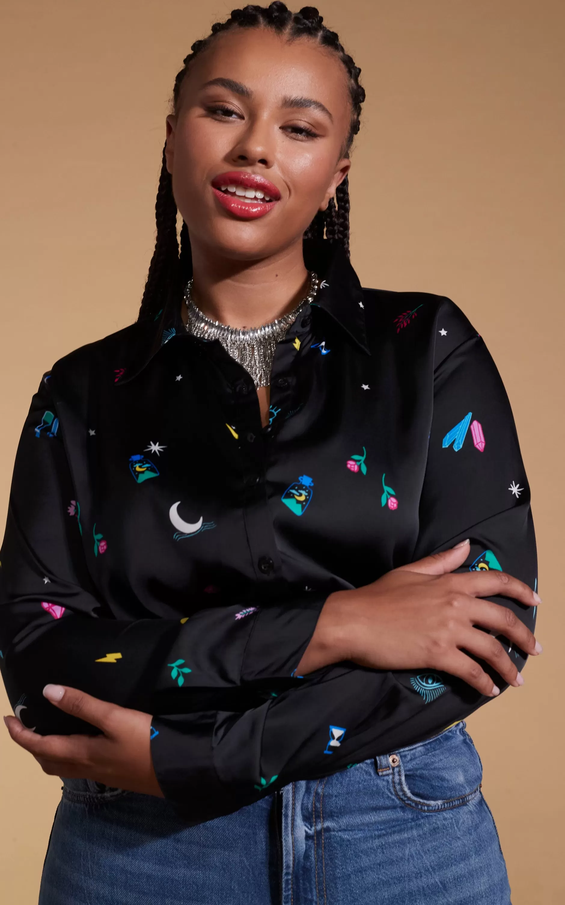 Dancing Leopard Nevada Shirt In Mystic Ditzy- Extended Sizing>Women Shirts