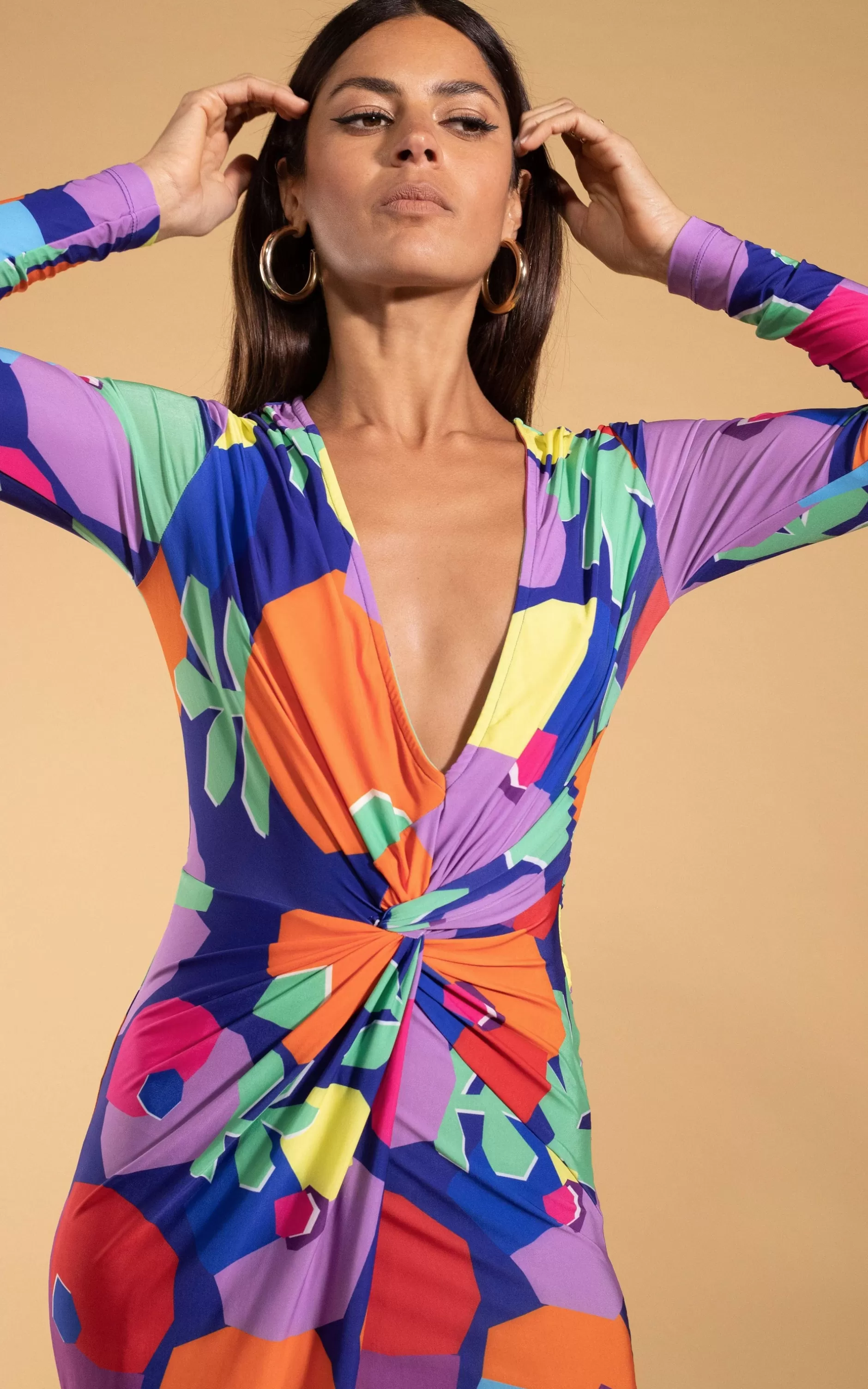 Dancing Leopard Raya Mini Dress In Blotch Bloom Navy>Women Dresses