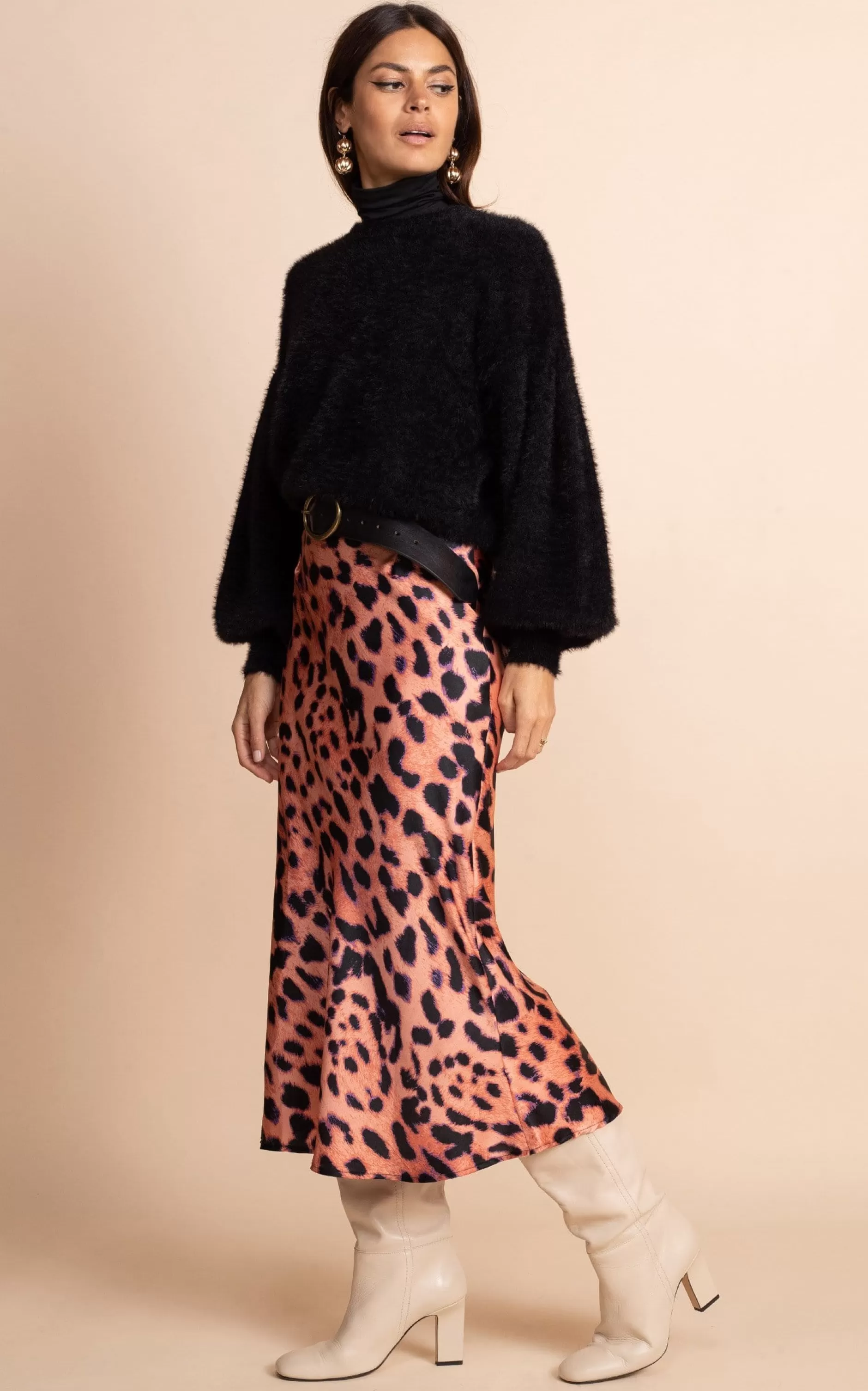 Dancing Leopard Renzo Skirt In Plorange Leopard>Women Skirts