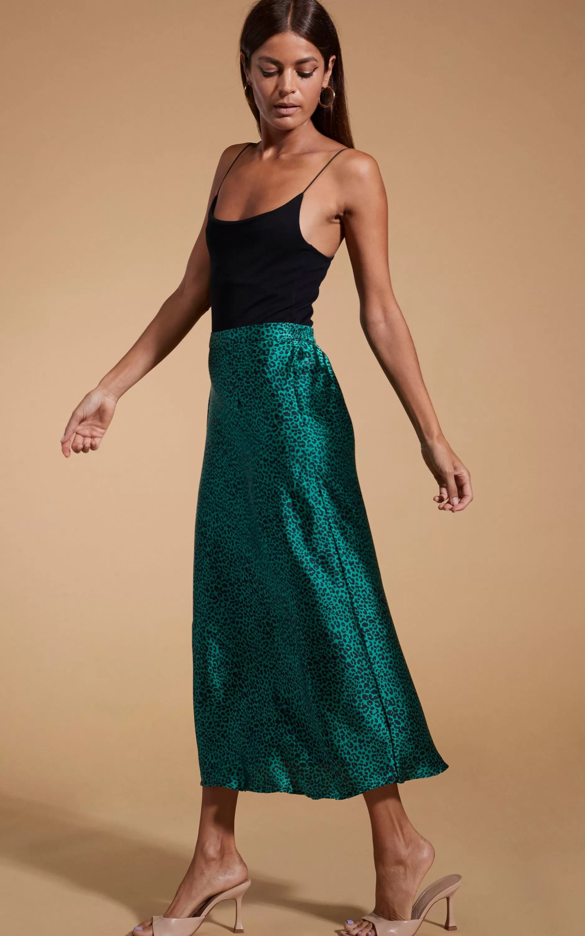 Dancing Leopard Renzo Skirt In Small Green Leopard>Women Skirts