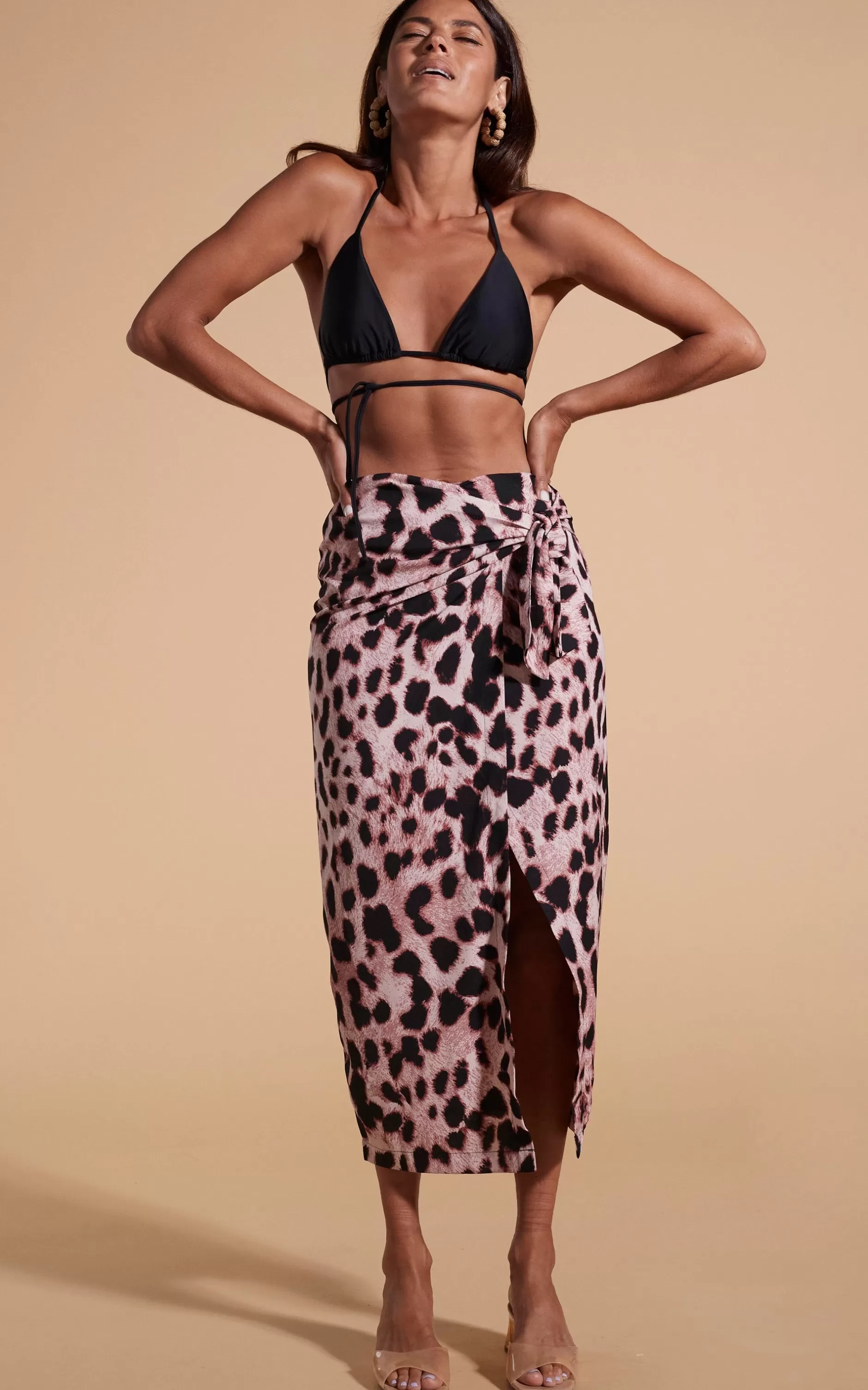 Dancing Leopard River Skirt In Blush Leopard>Women Skirts