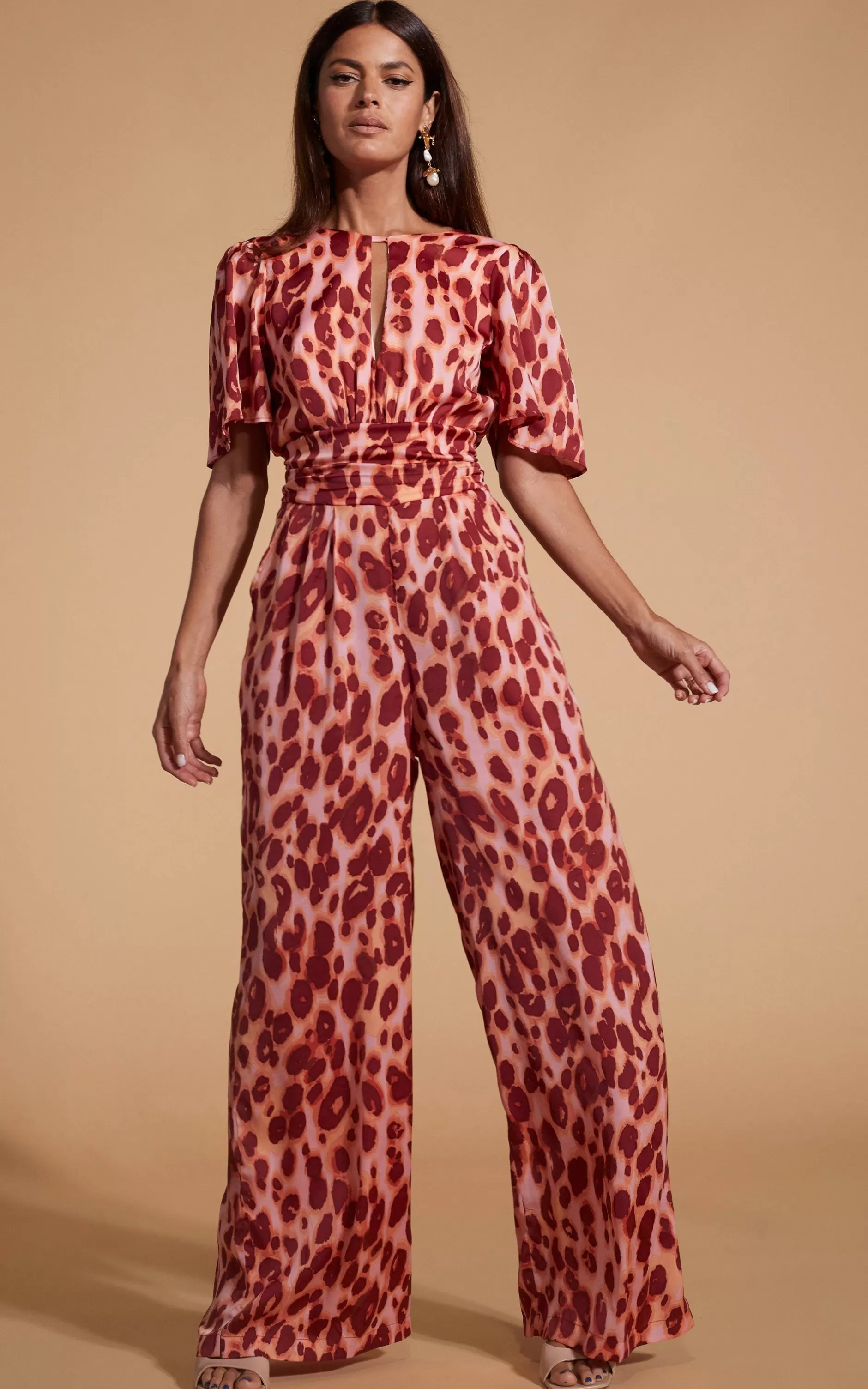 Dancing Leopard Savannah Jumpsuit In Orange Leopard>Women Jumpsuits