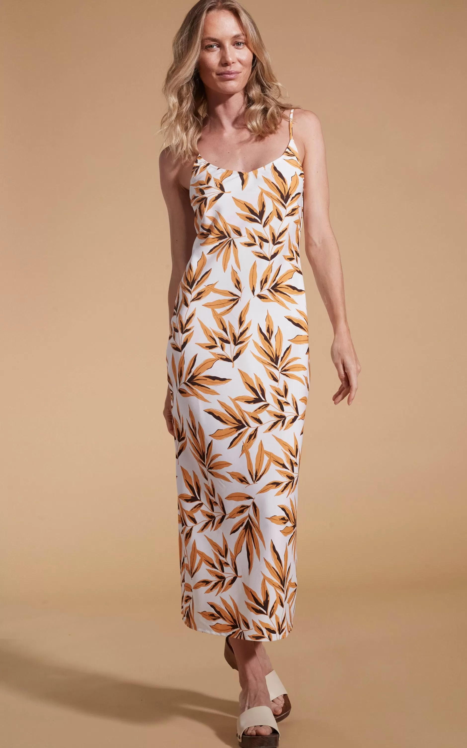 Dancing Leopard Sienna Midaxi Slip Dress In Tropic Natural>Women Dresses