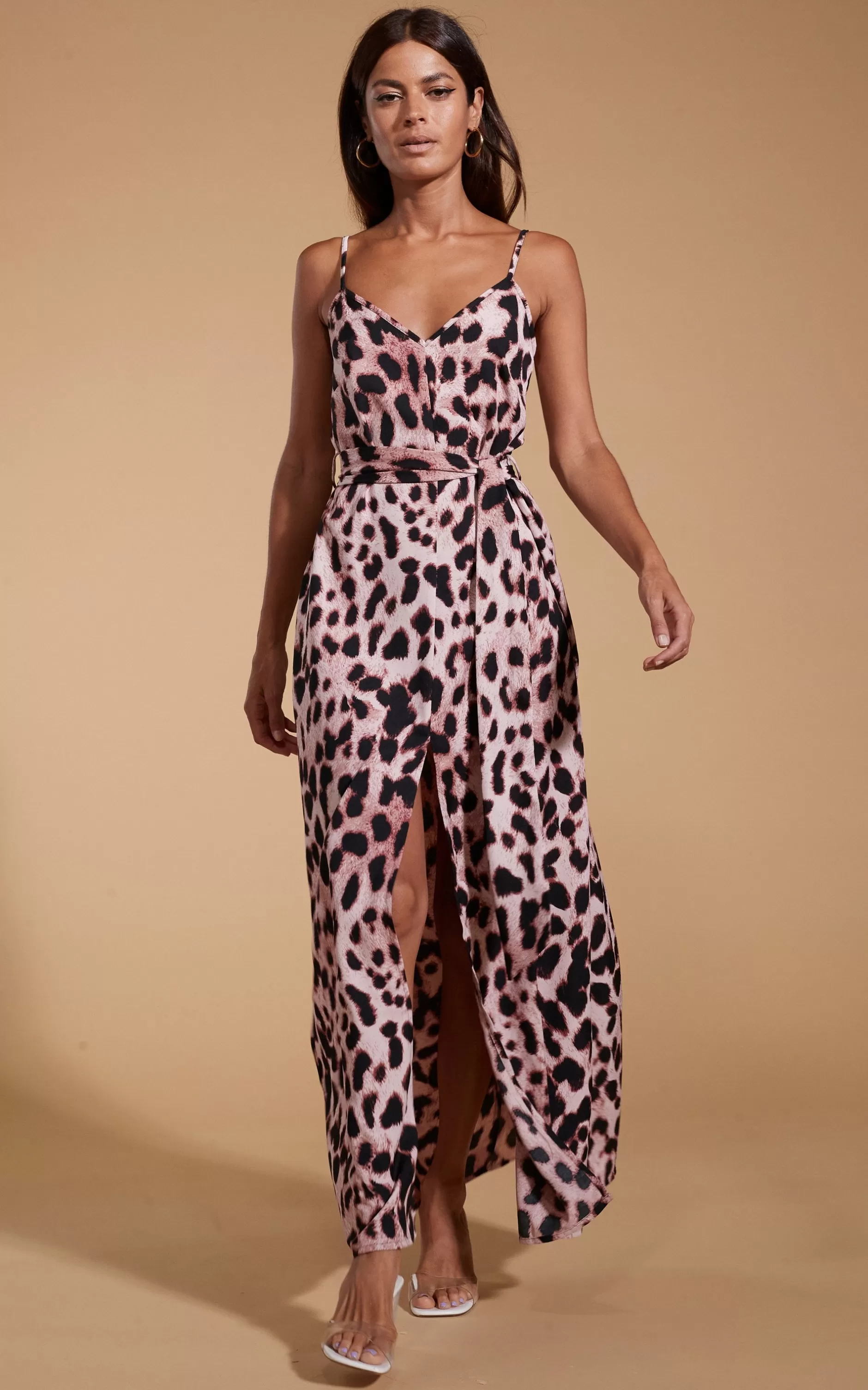 Dancing Leopard Sookie Slip Dress In Blush Leopard>Women Dresses
