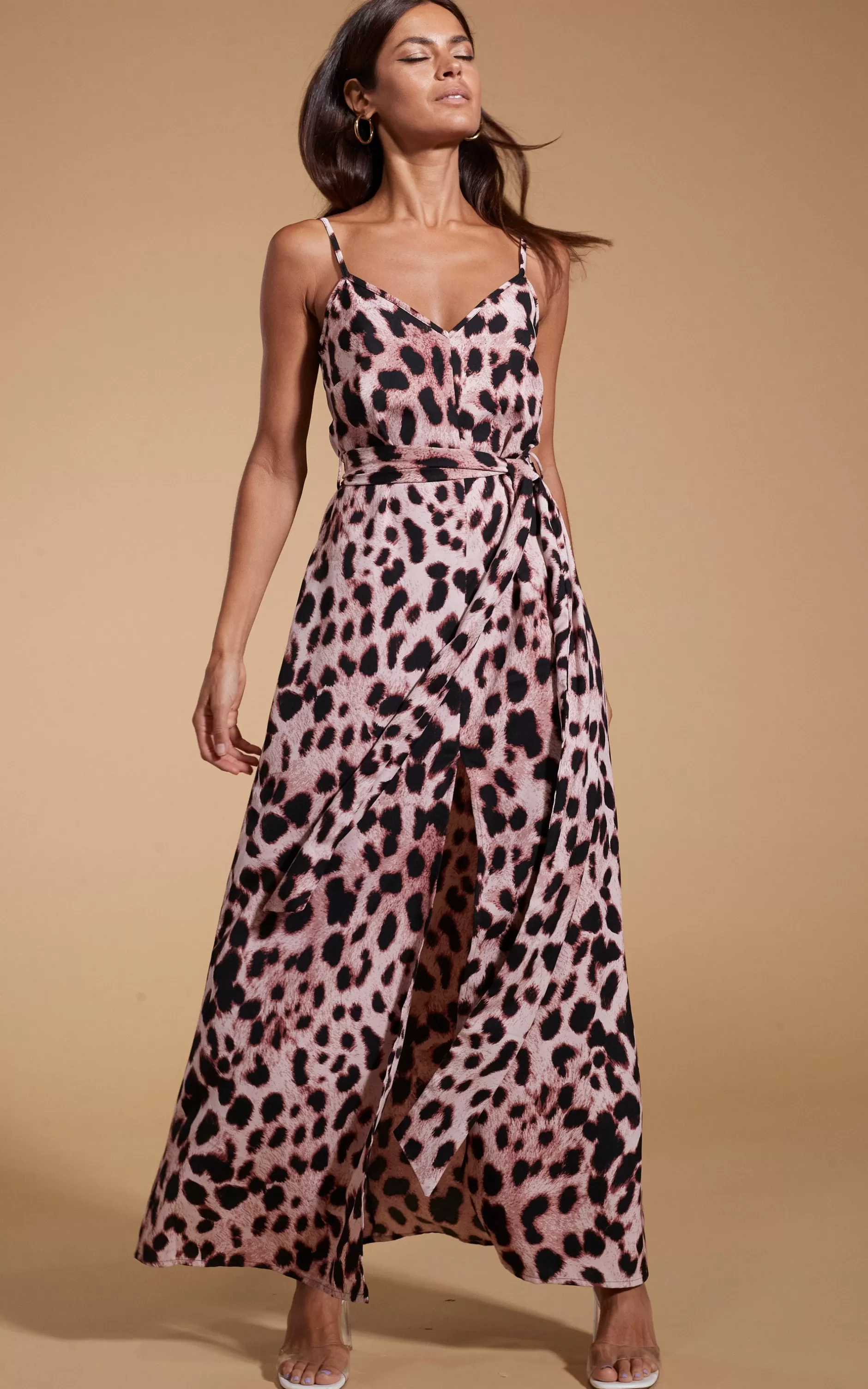 Dancing Leopard Sookie Slip Dress In Blush Leopard>Women Dresses