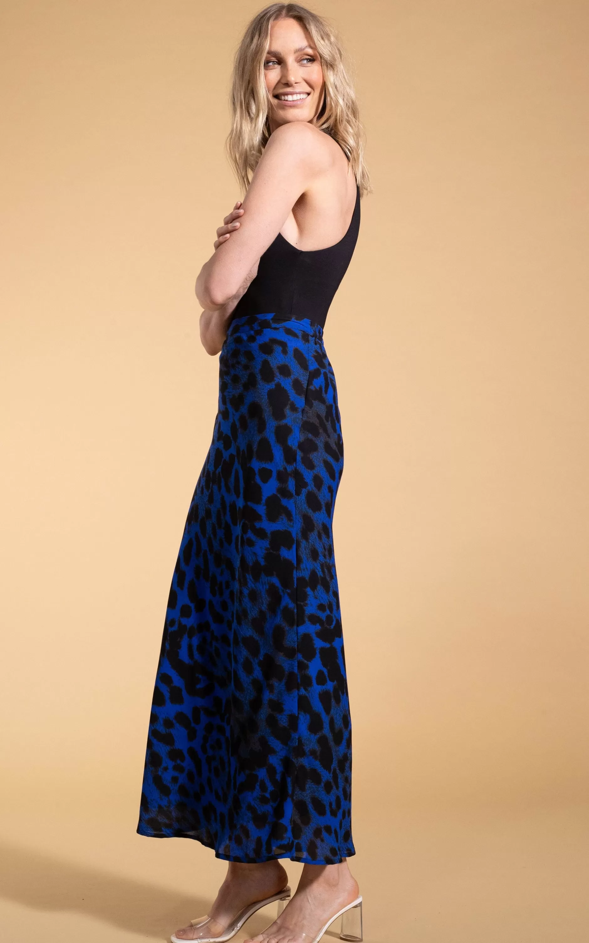 Dancing Leopard Sophie Skirt In Blue Leopard>Women Skirts
