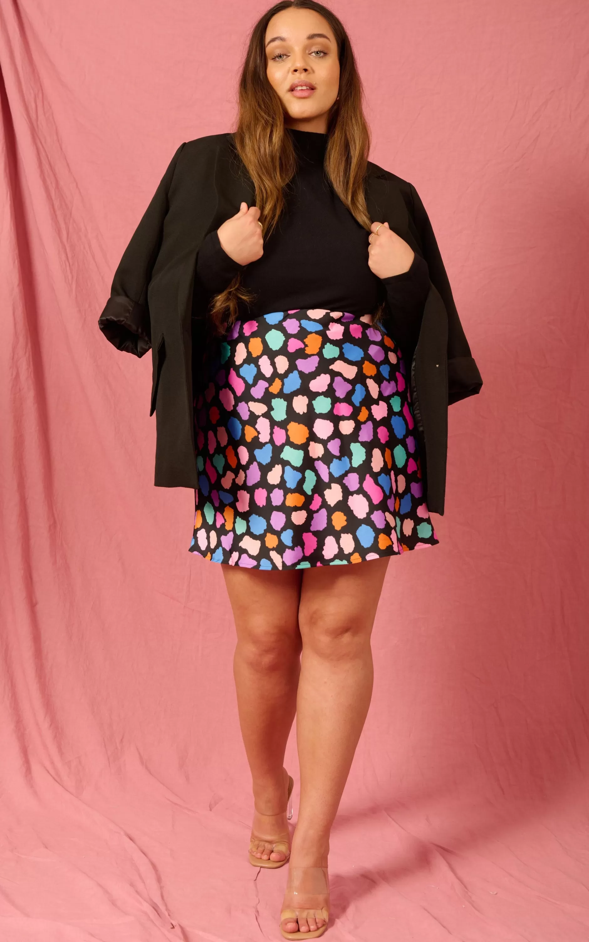 Dancing Leopard Stevie Mini Skirt In Multi Cloud>Women Skirts
