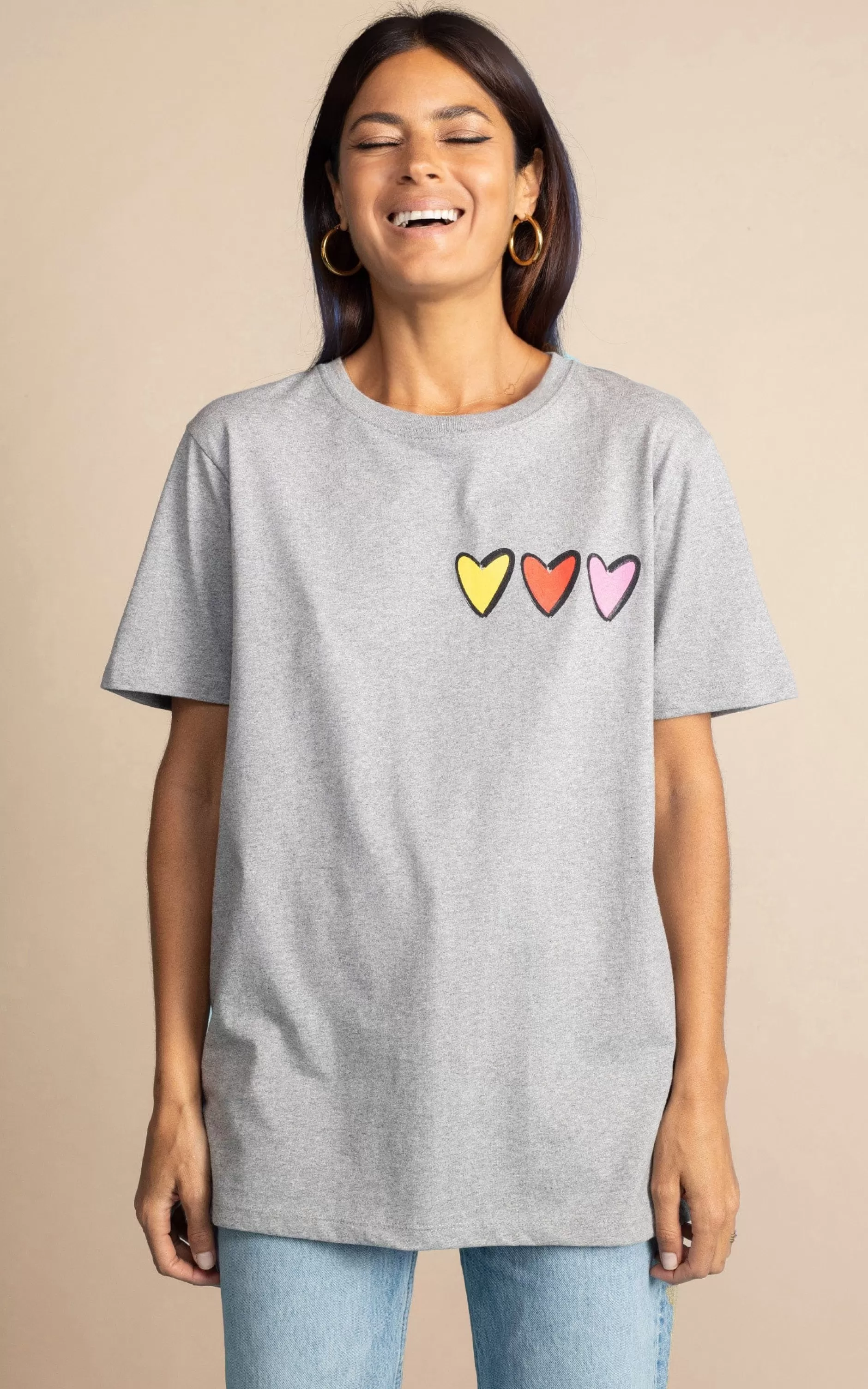 Dancing Leopard Triple Heart Charity T-Shirt For Railway Children>Women Tops