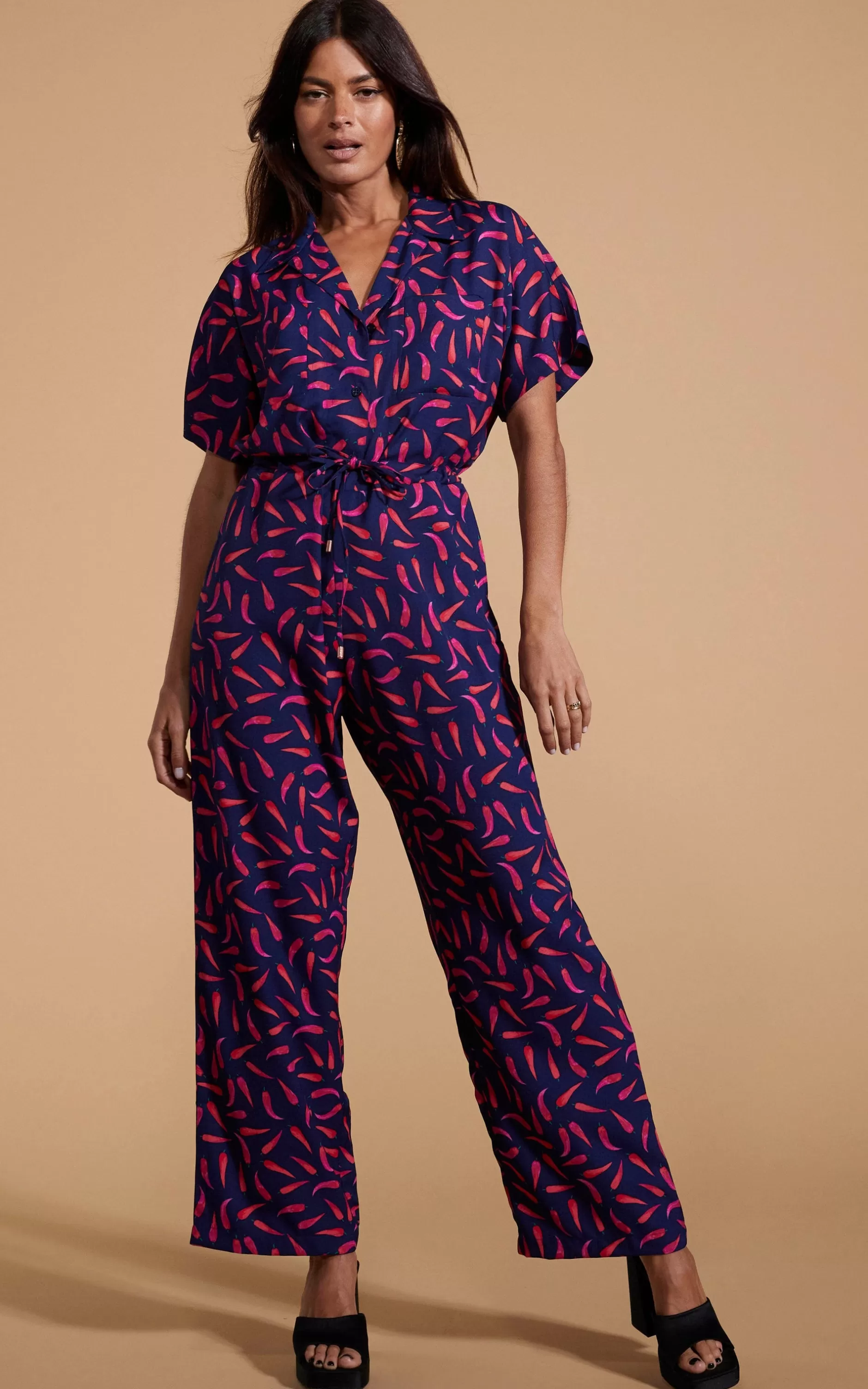 Dancing Leopard Zeta Jumpsuit In Chilli Pepper>Women Jumpsuits