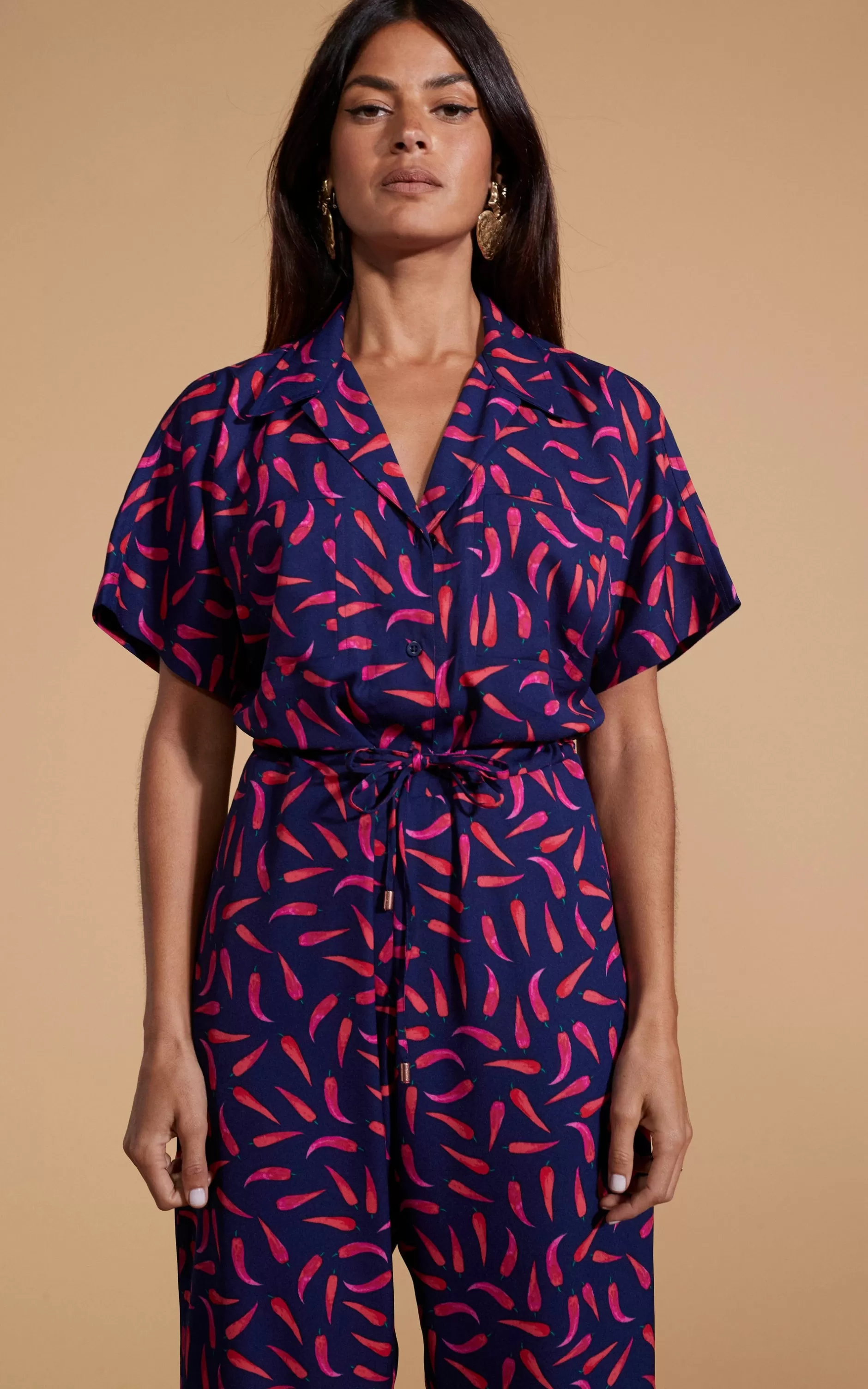Dancing Leopard Zeta Jumpsuit In Chilli Pepper>Women Jumpsuits